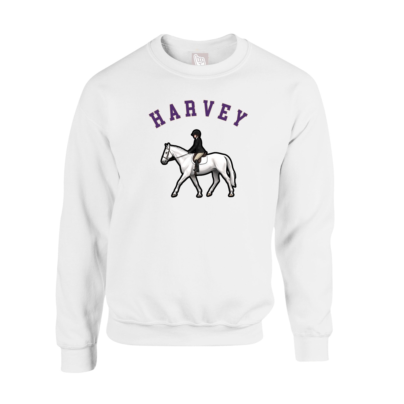 Fleece Crew — Shirsey Arch in White