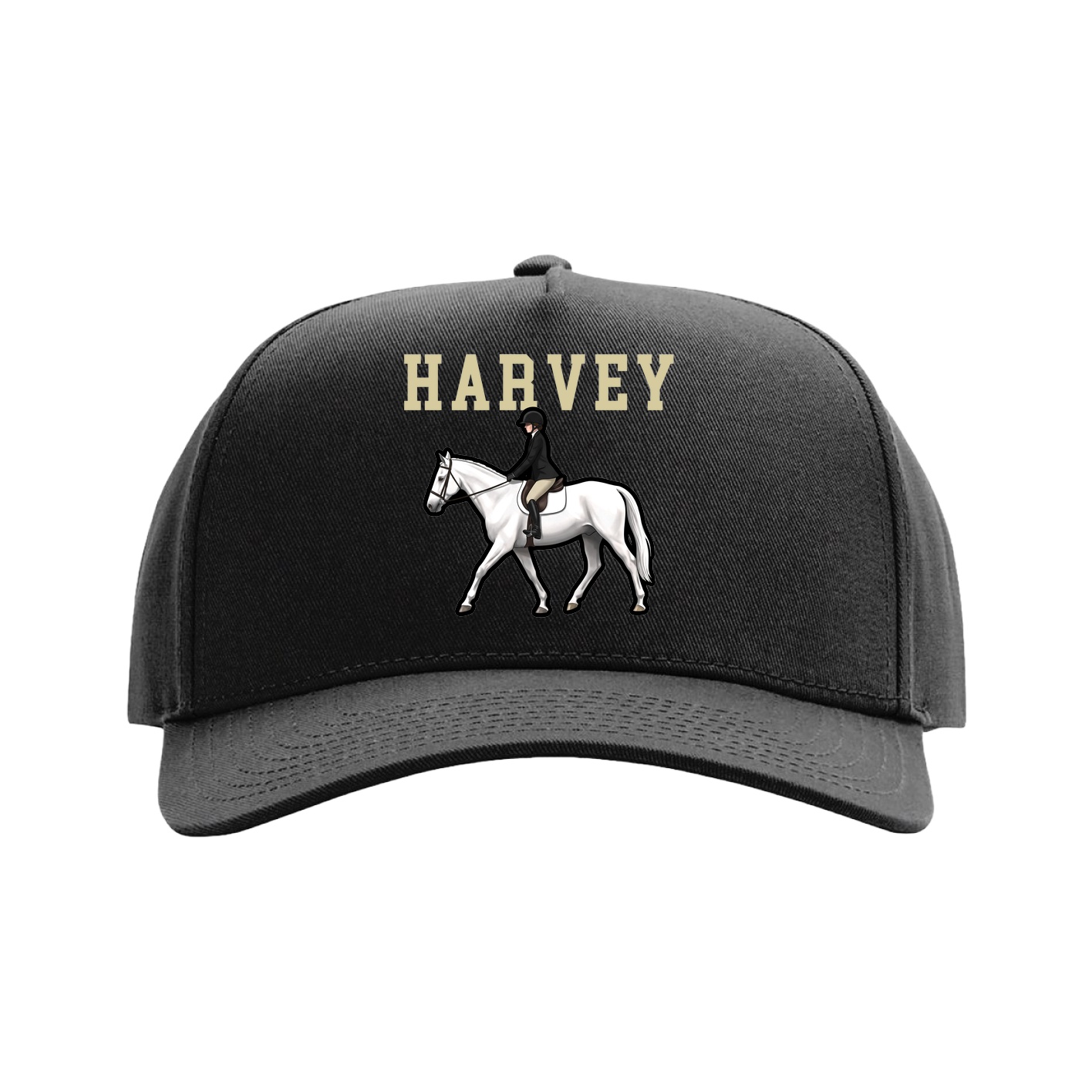 Full Fabric Five-Panel Champ Cap — Shirsey in Black