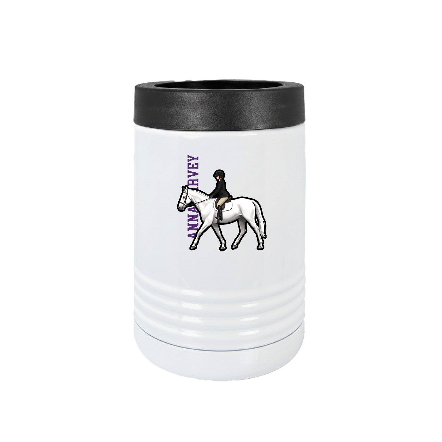 Beverage Holder — Name Vertical in White