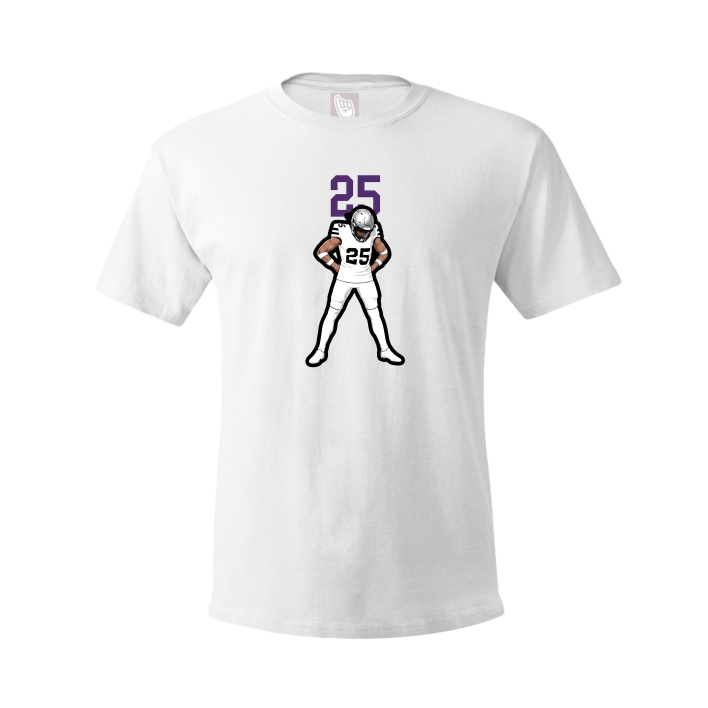 Youth Tee — Number Top in White