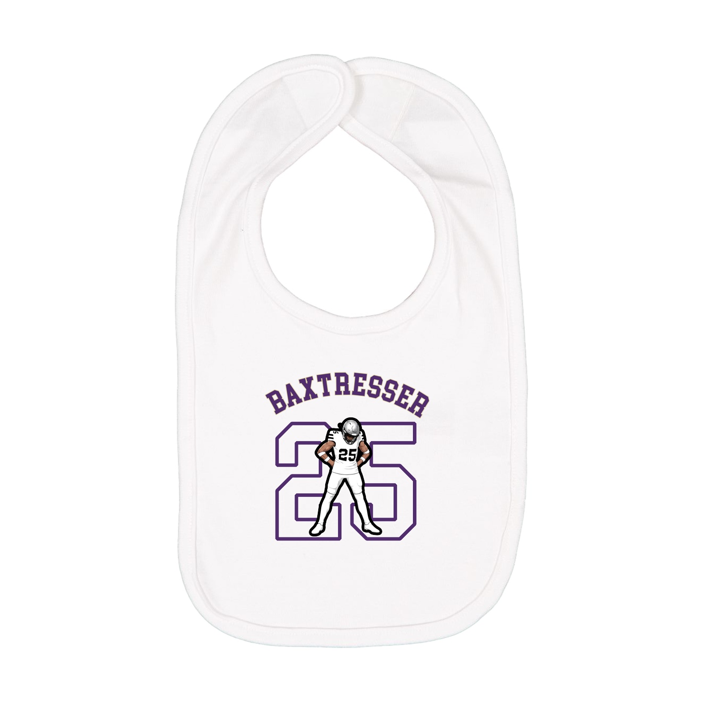 Infant Bib — Shirsey Arch in White