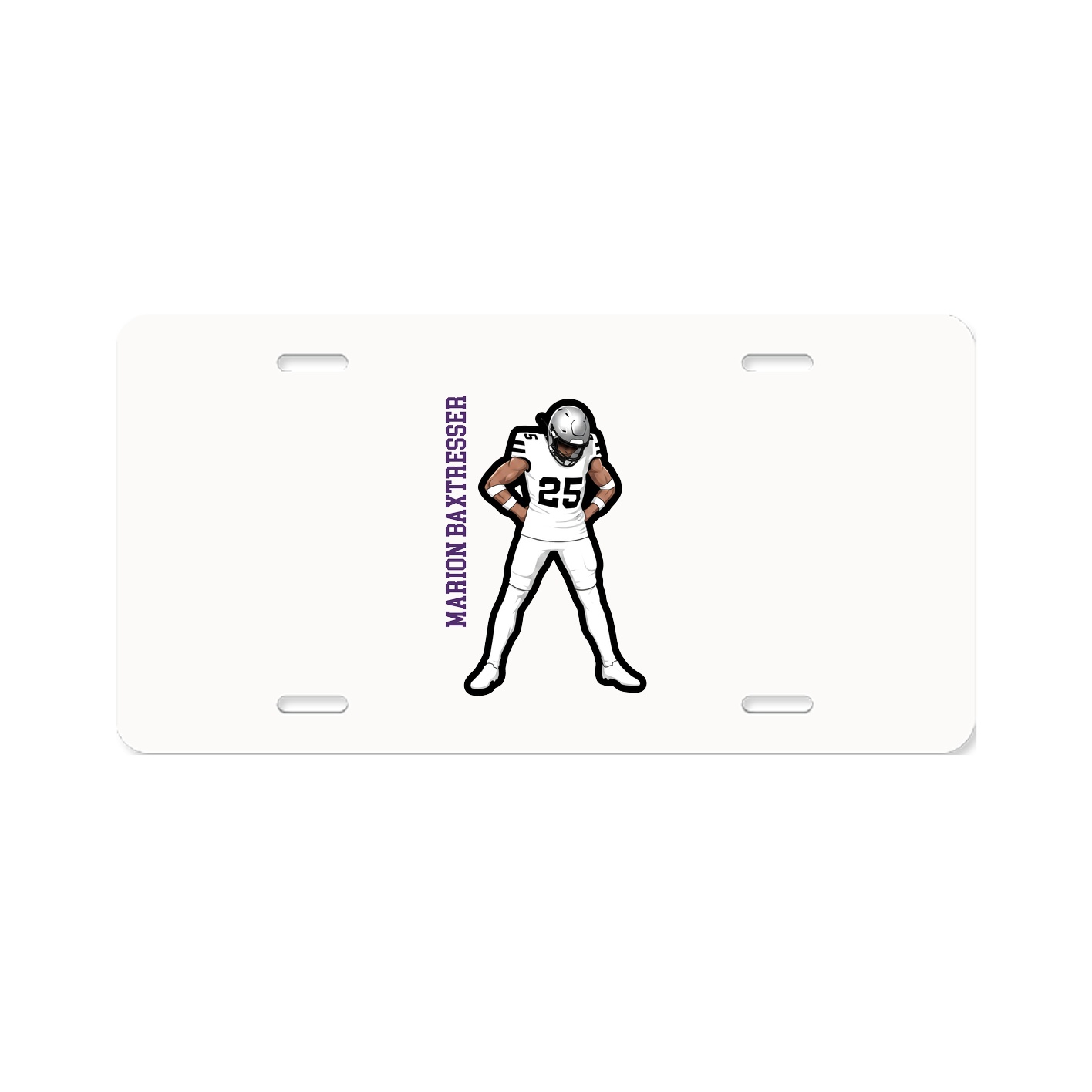 License Plate — Name Vertical in Classic