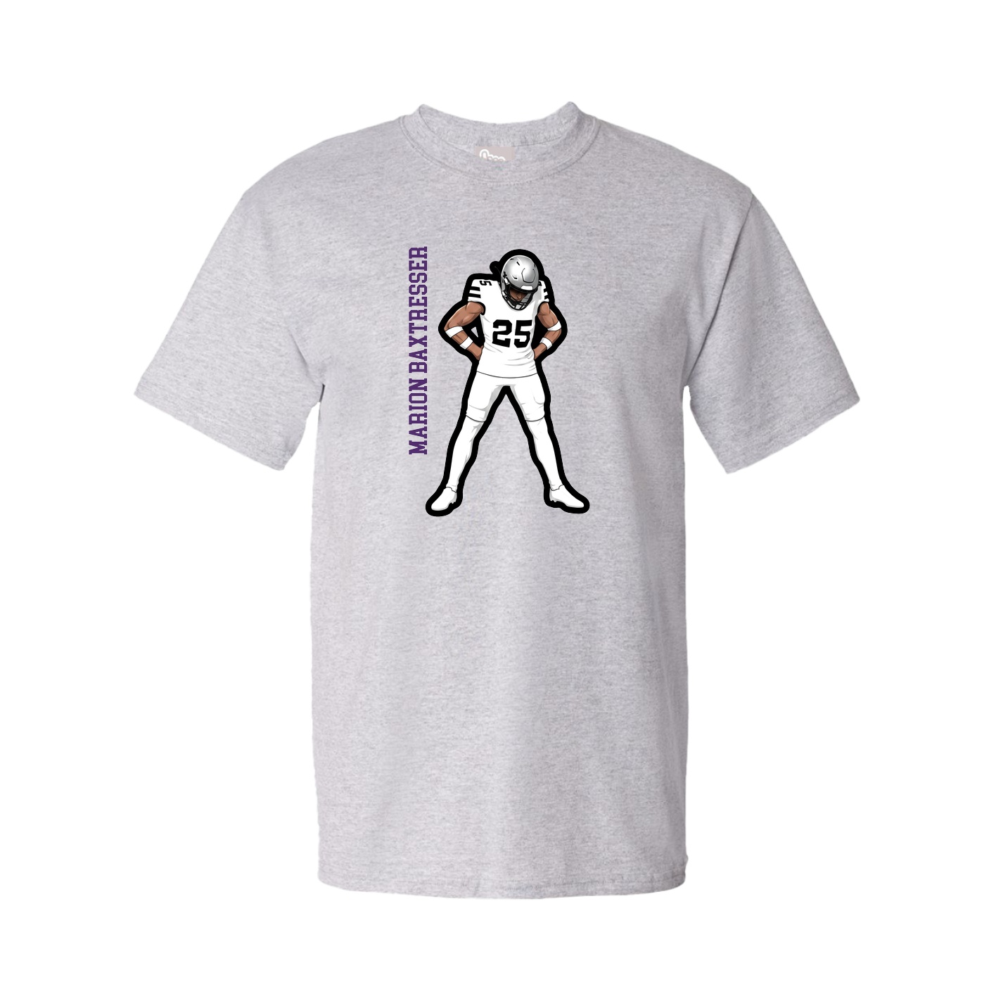 Tee — Name Vertical in Grey