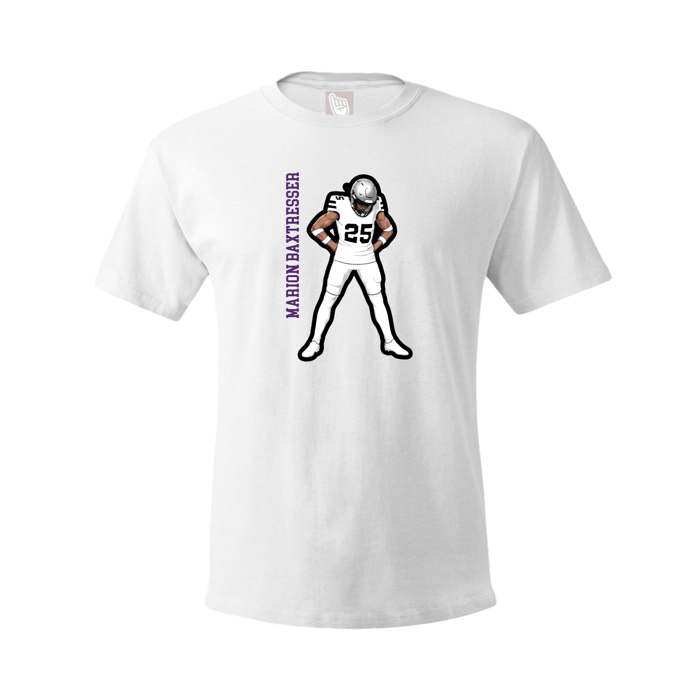 Tee — Name Vertical in White