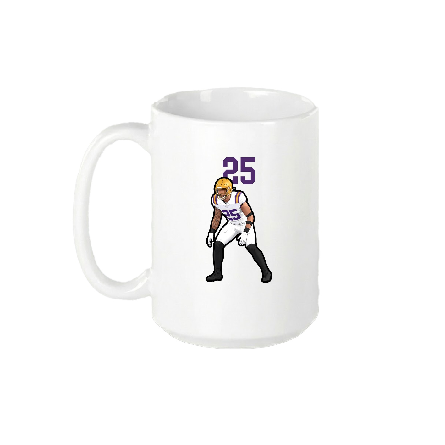 15oz Coffee Mug — Number Top in White
