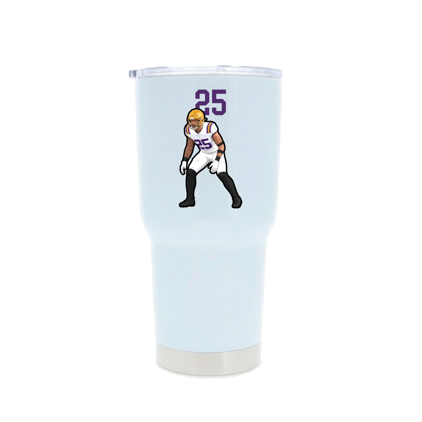 30oz Stainless Steel Tumbler — Number Top in White