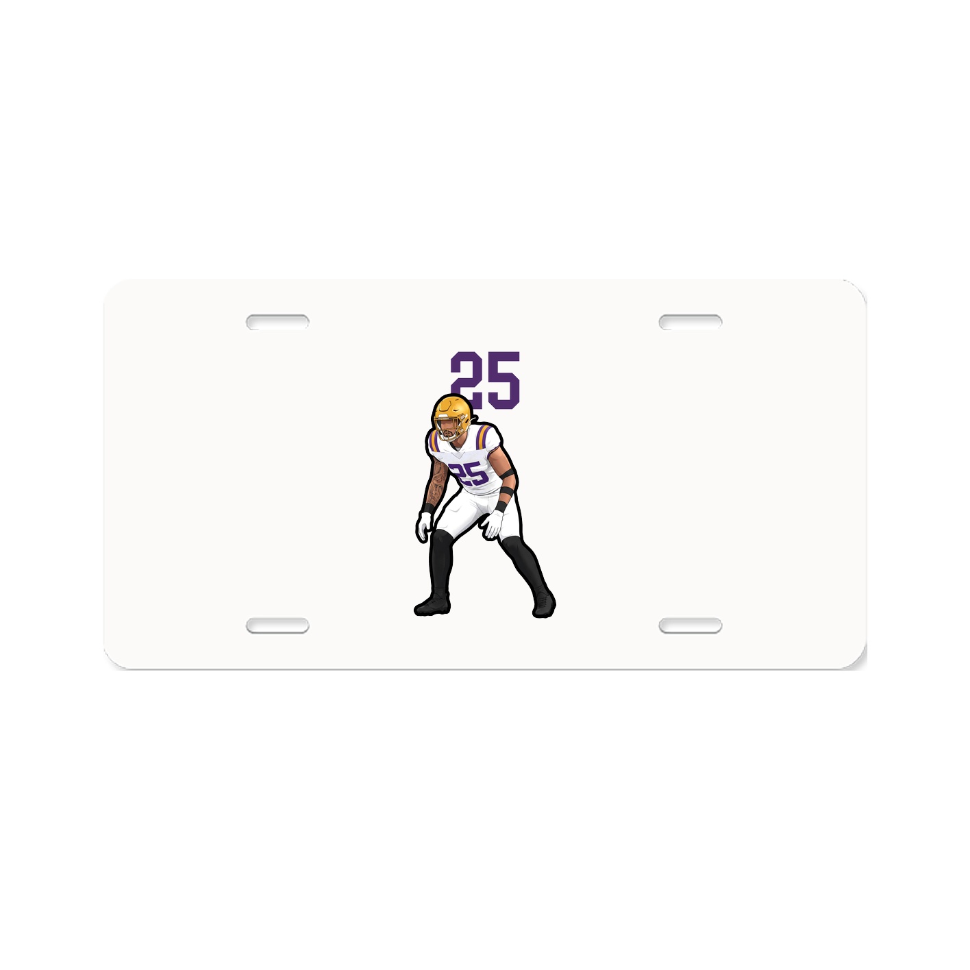 License Plate — Number Top in Classic