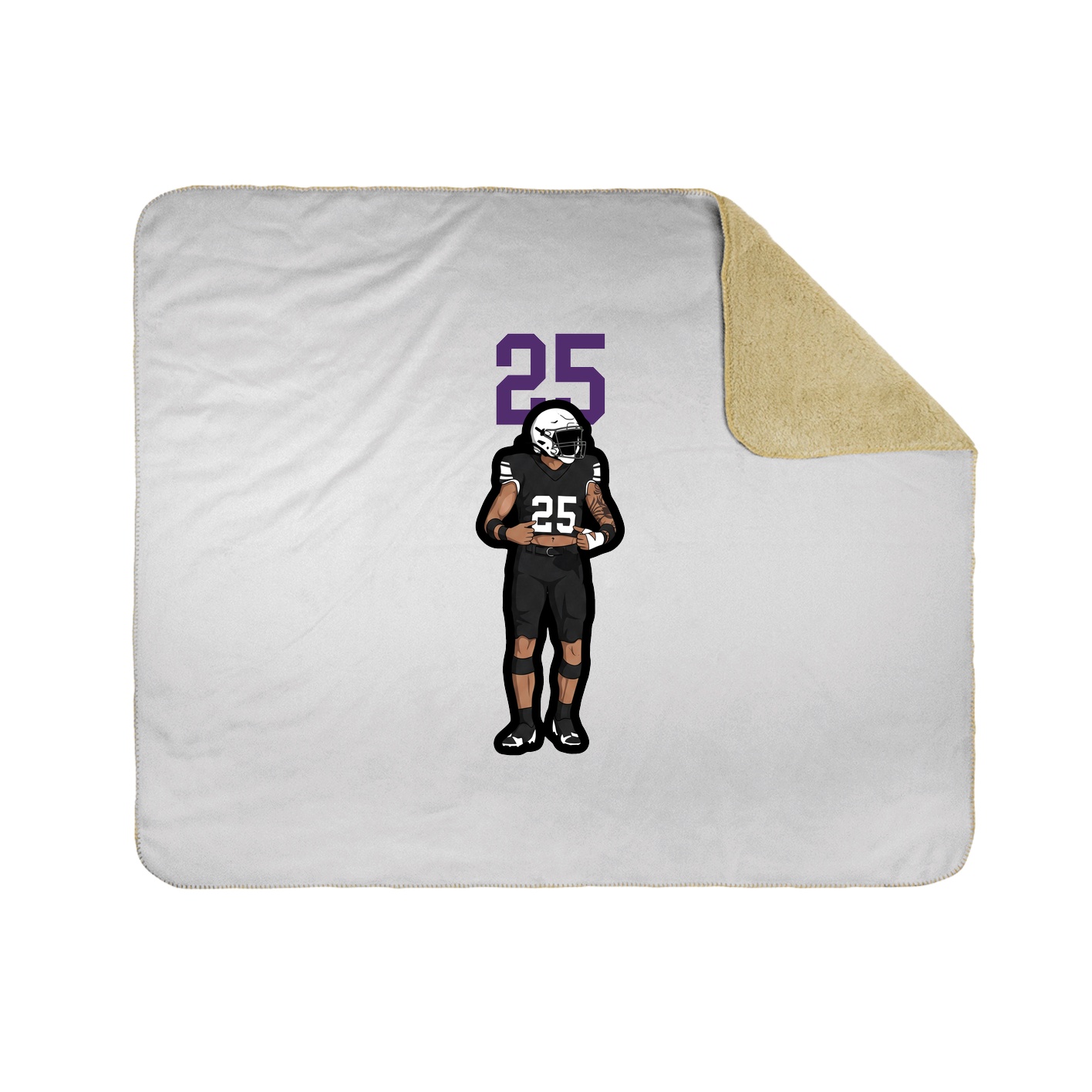 Throw Blanket — Number Top in White