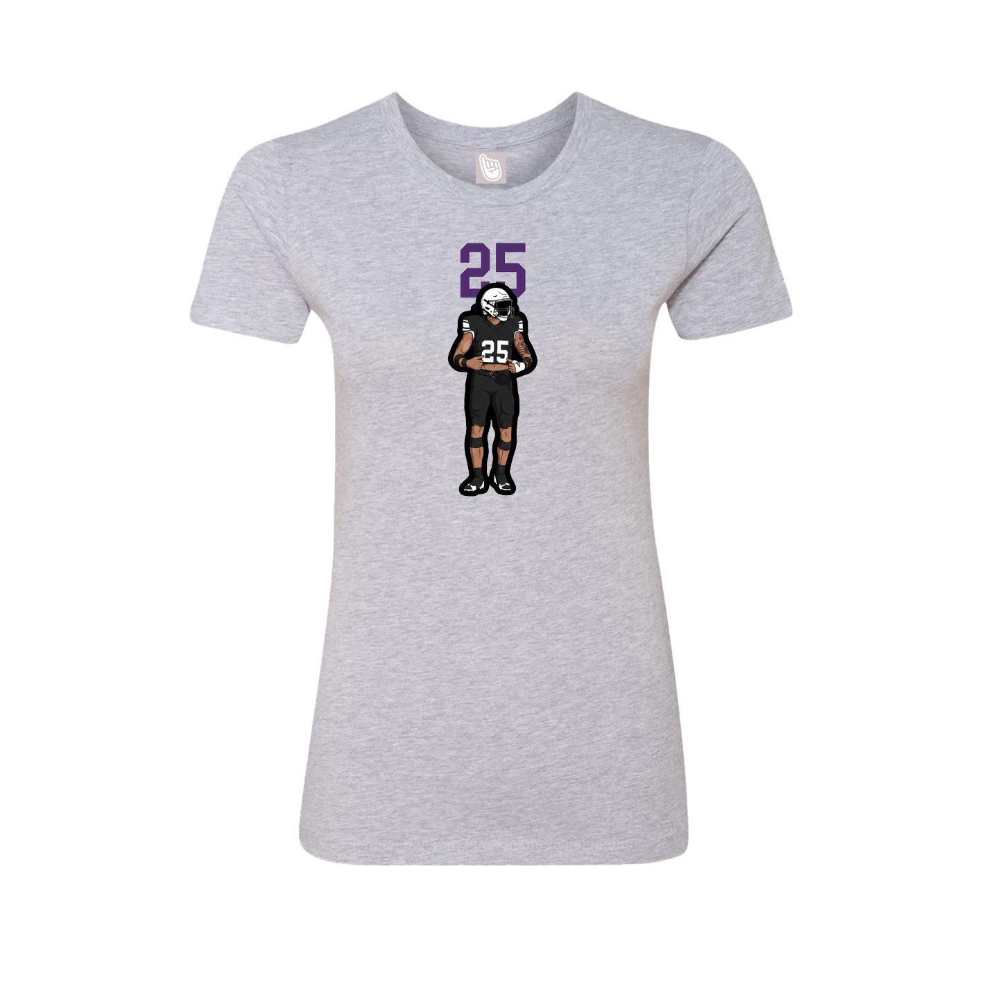 Womens Tee — Number Top in Grey
