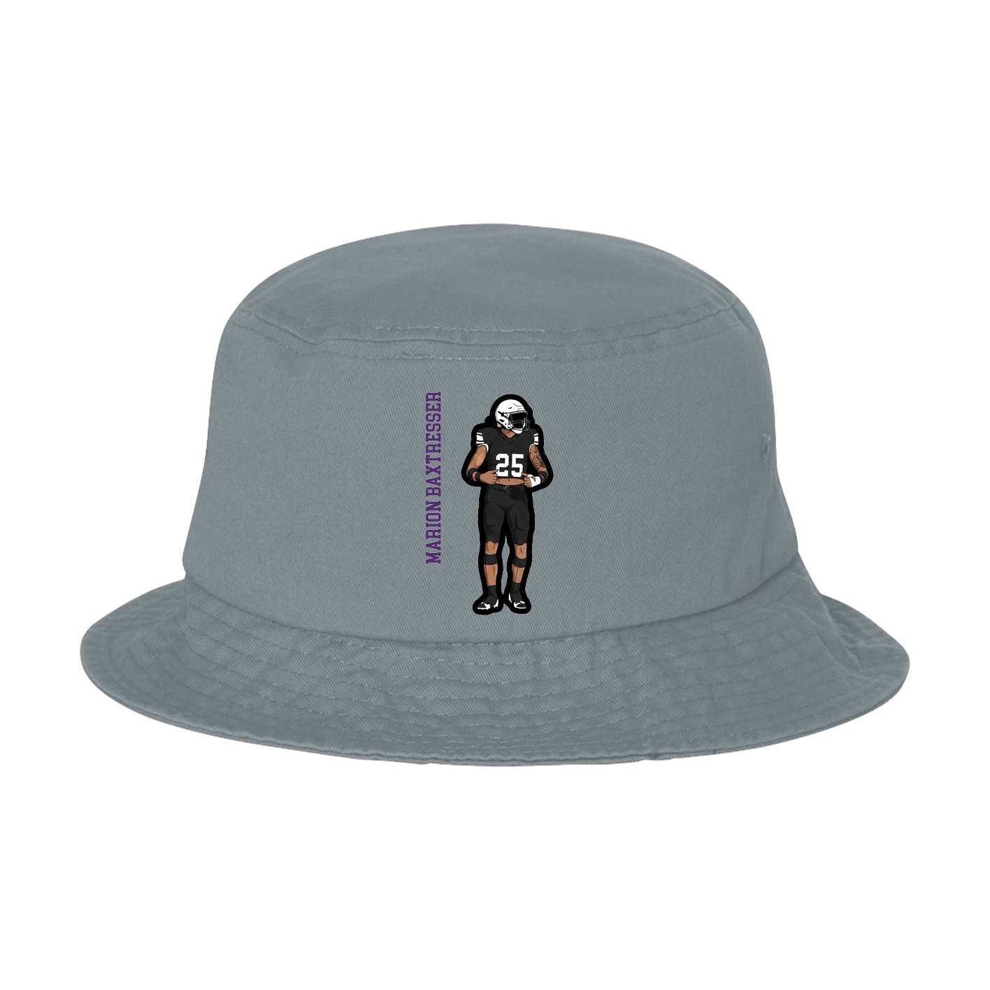 Bucket Cap — Name Vertical in Grey