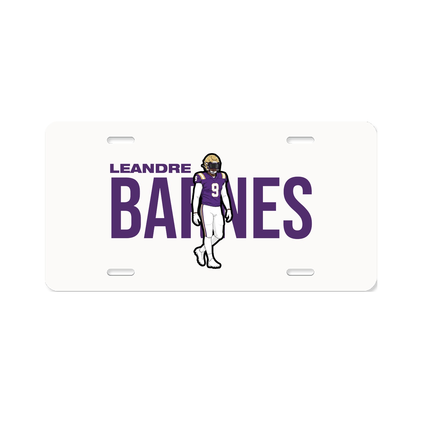 License Plate — Player Name in Classic