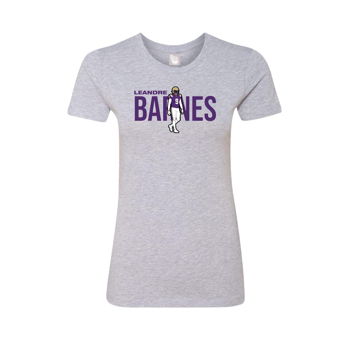 Fitted Women's Tee — Player Name in Grey