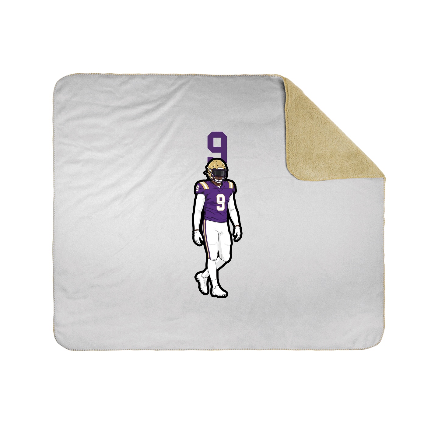 Throw Blanket — Number Top in White