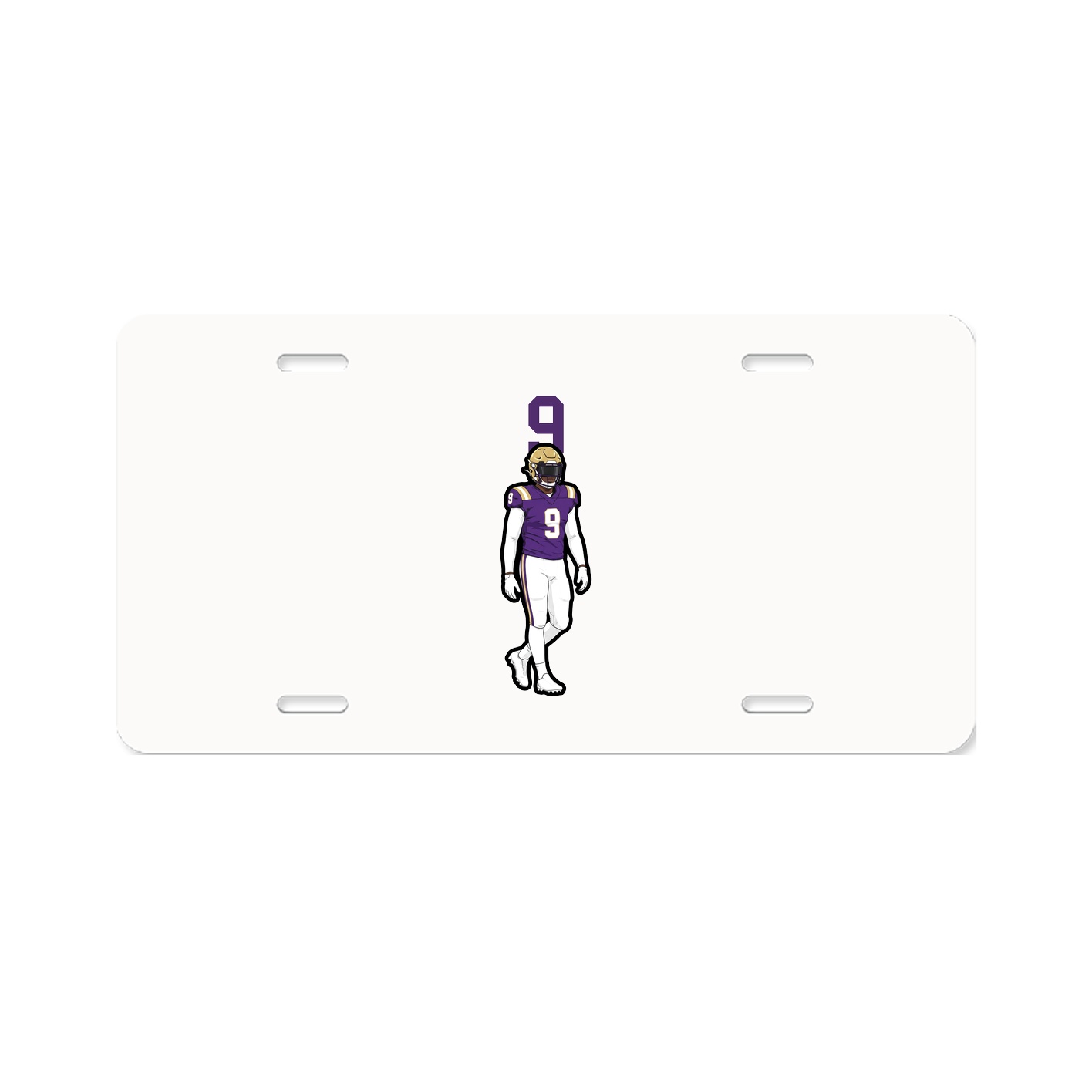 License Plate — Number Top in Classic