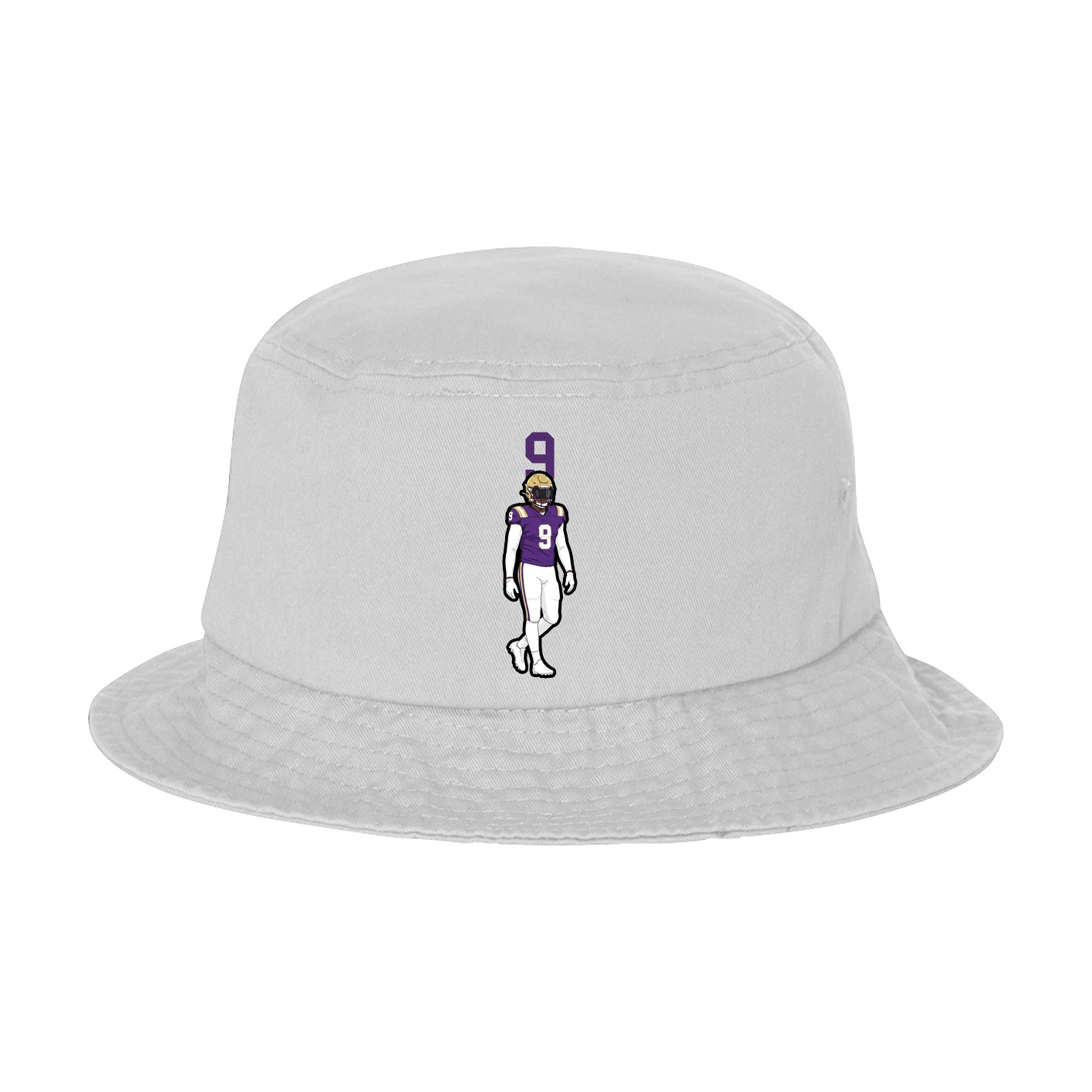 Bucket Cap — Number Top in White