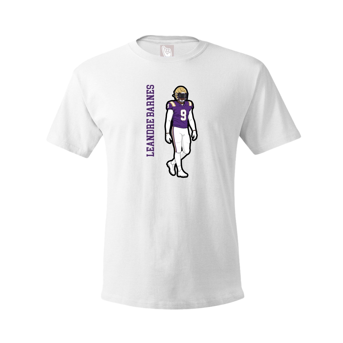 Tee — Name Vertical in White