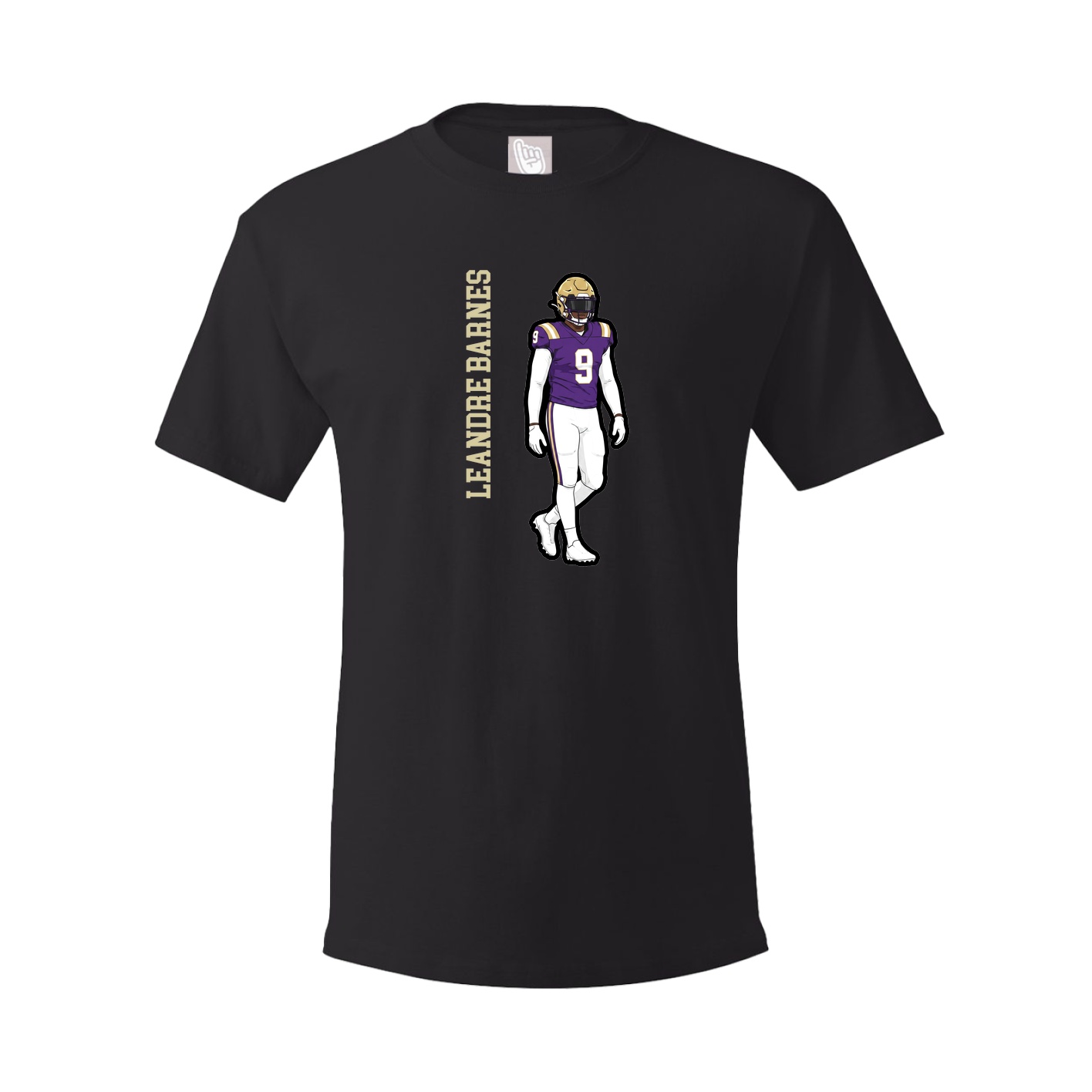 Youth Tee — Name Vertical in Black