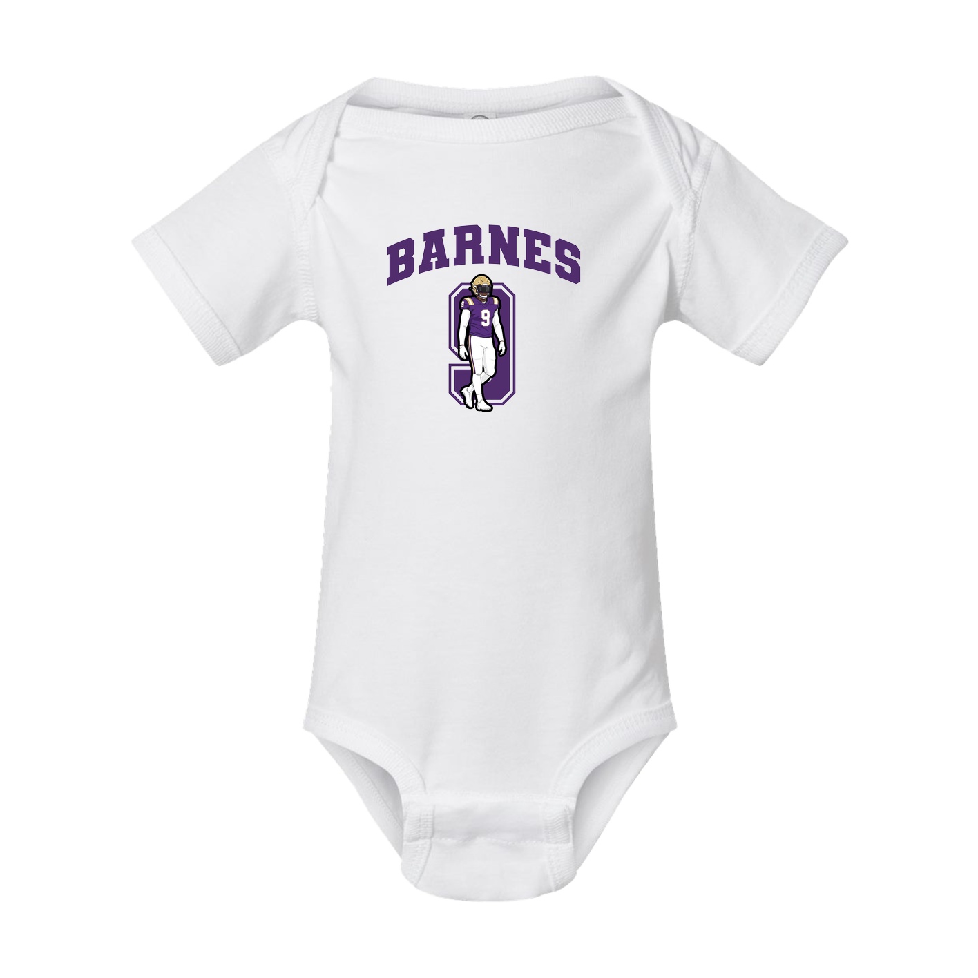Baby Onesie — Number in White