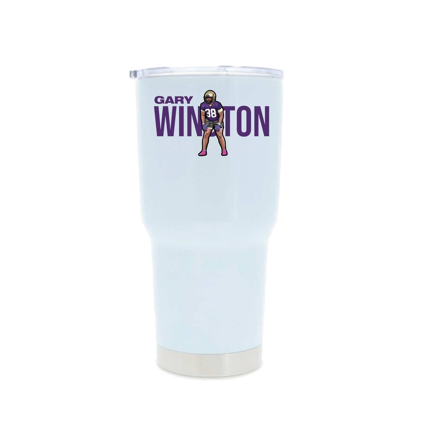 30oz Stainless Steel Tumbler — Player Name in White