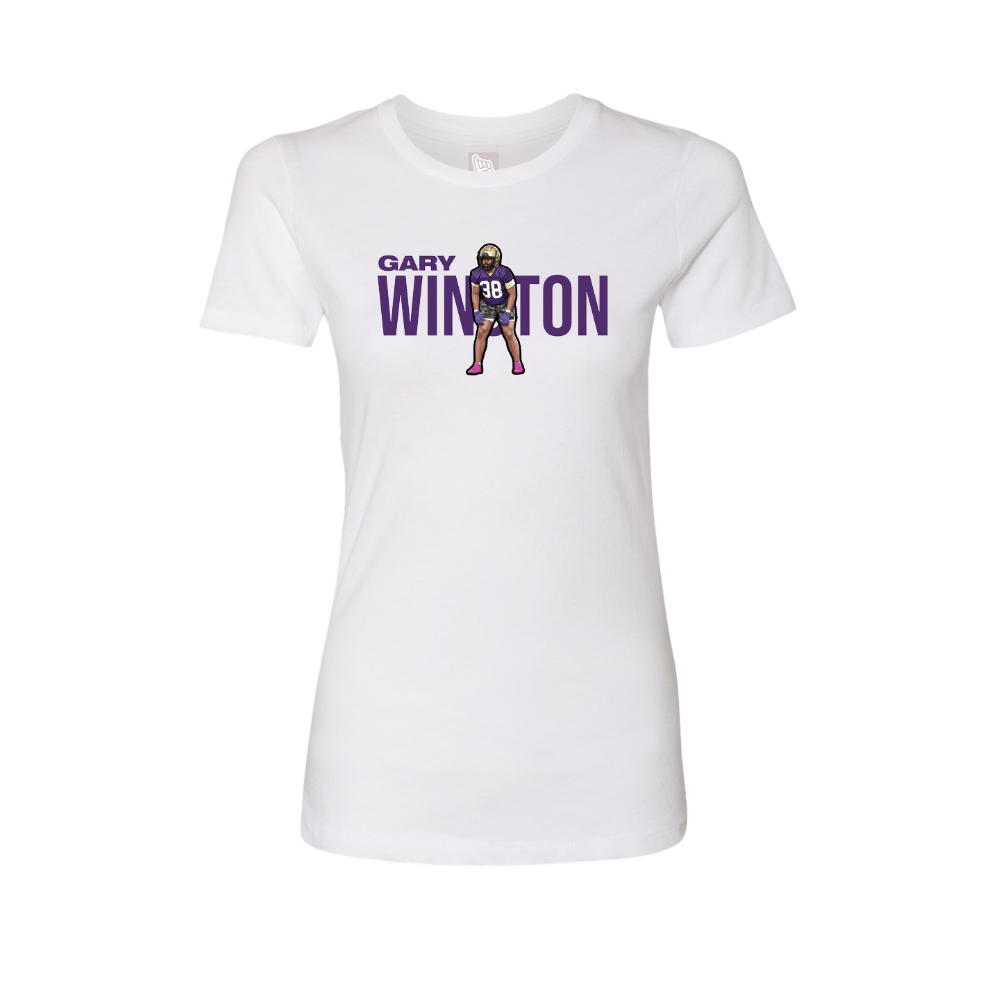 Fitted Women's Tee — Player Name in White