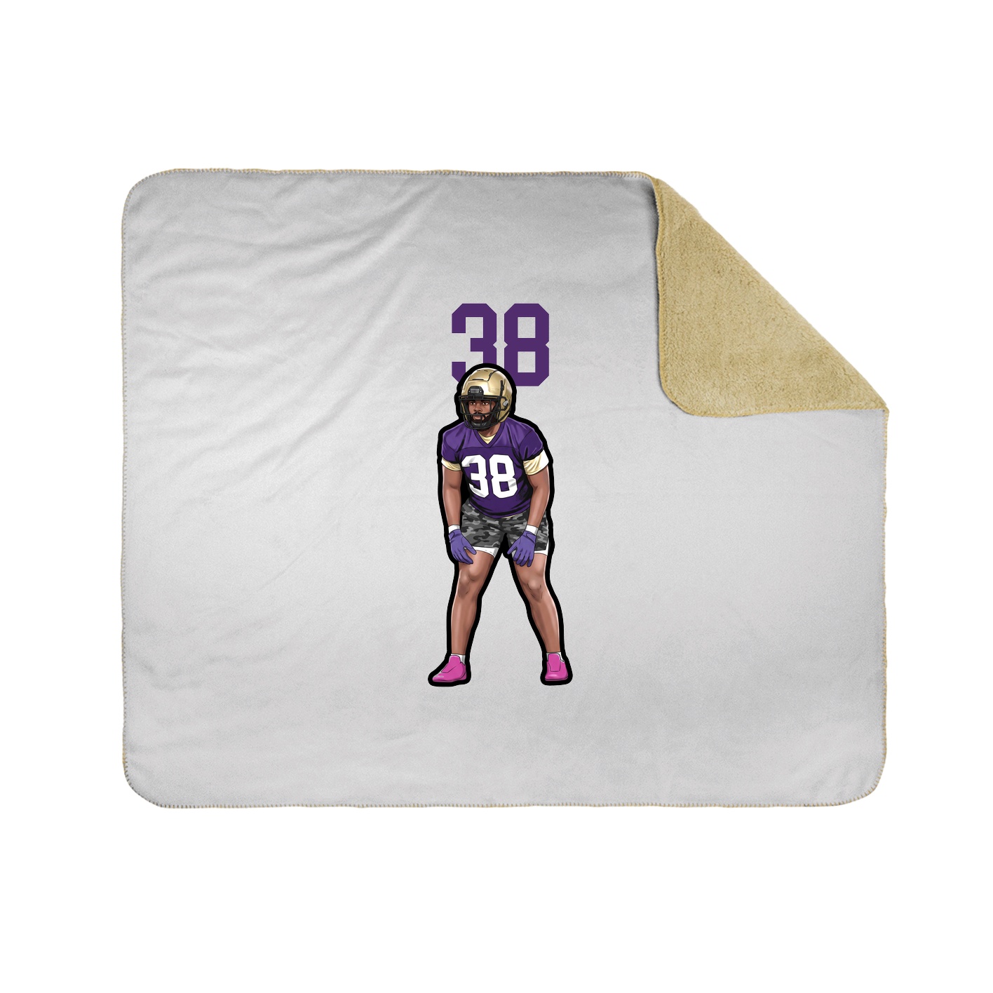 Throw Blanket — Number Top in White
