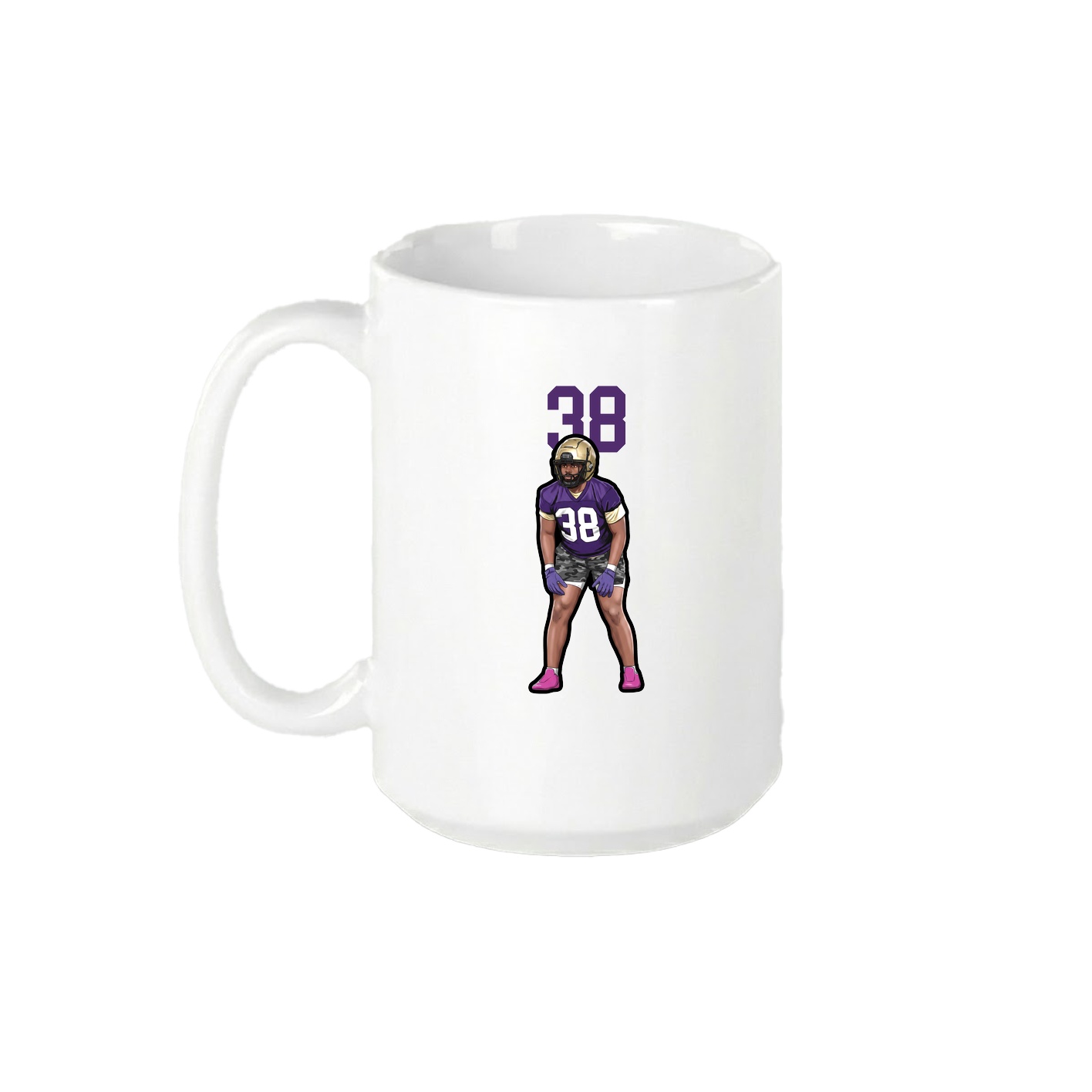 15oz Coffee Mug — Number Top in White