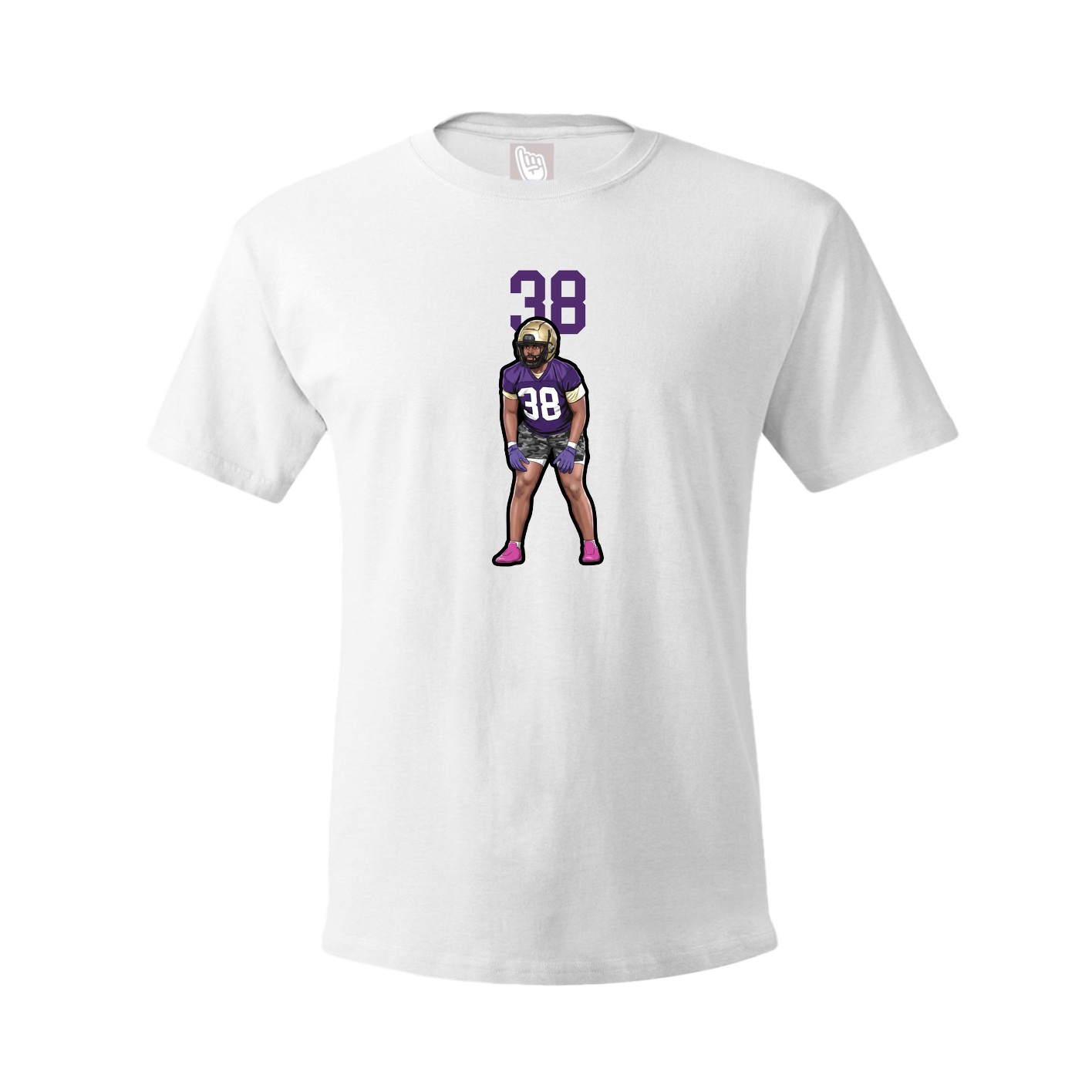 Youth Tee — Number Top in White