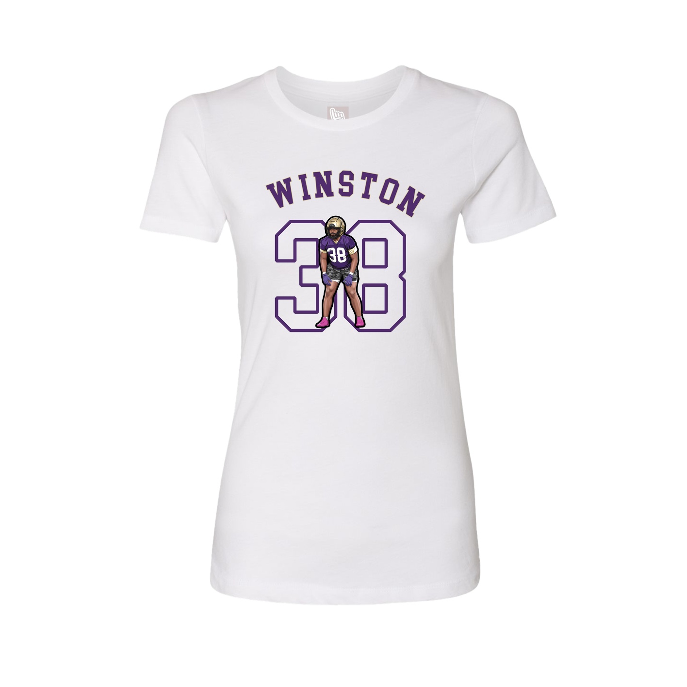 Fitted Women's Tee — Shirsey Arch in White