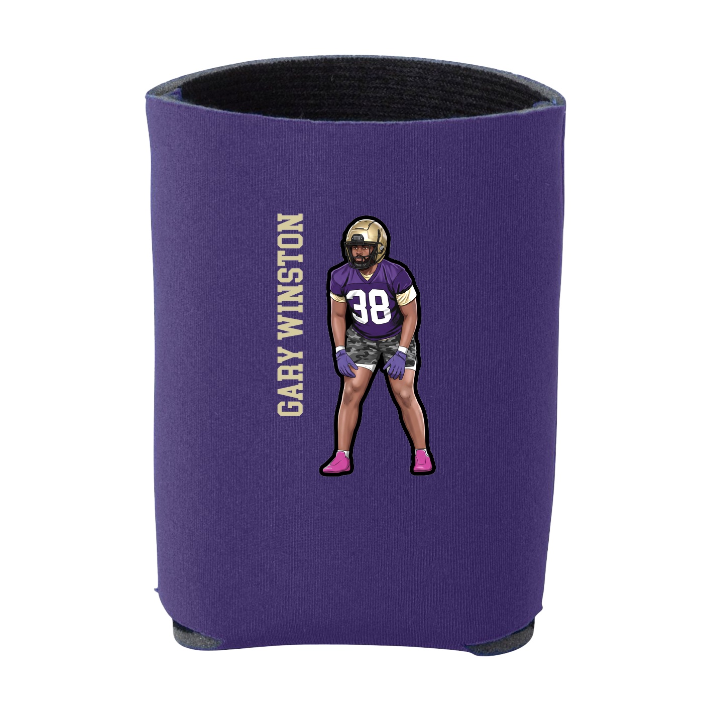 Can Holder — Name Vertical in Purple