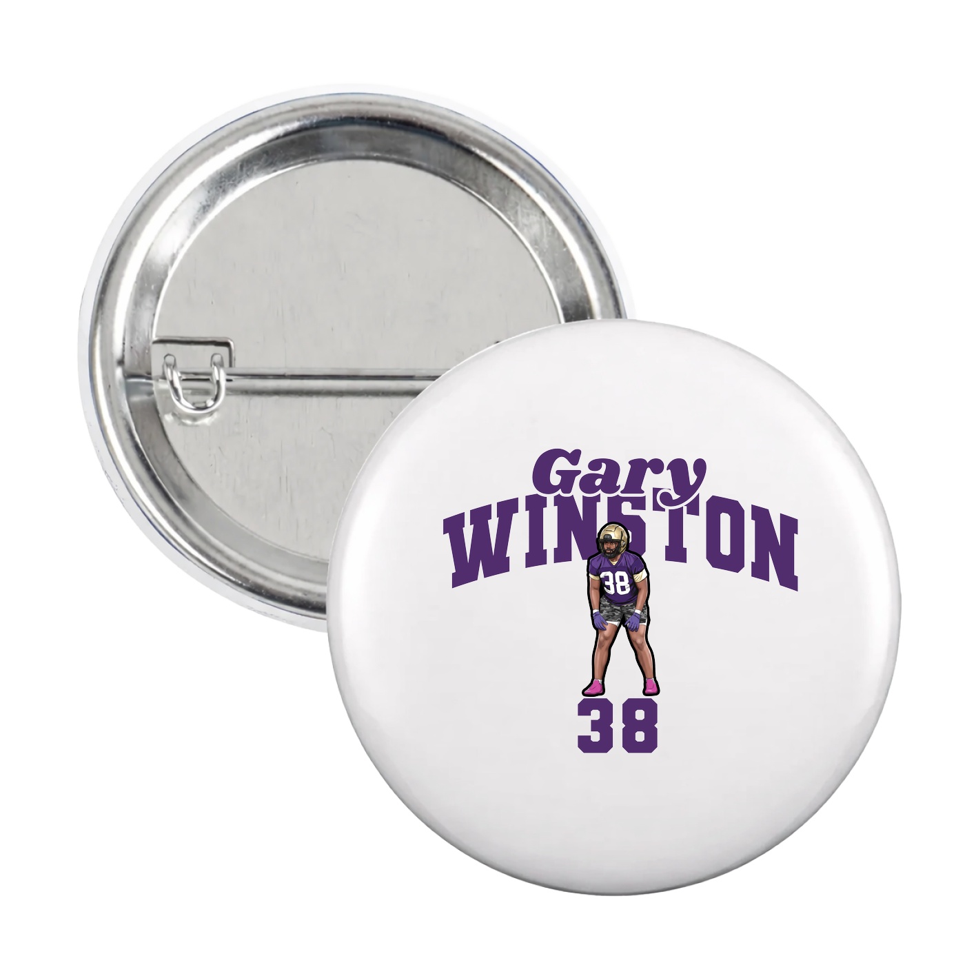 Game Day Button — Signature Arch in White