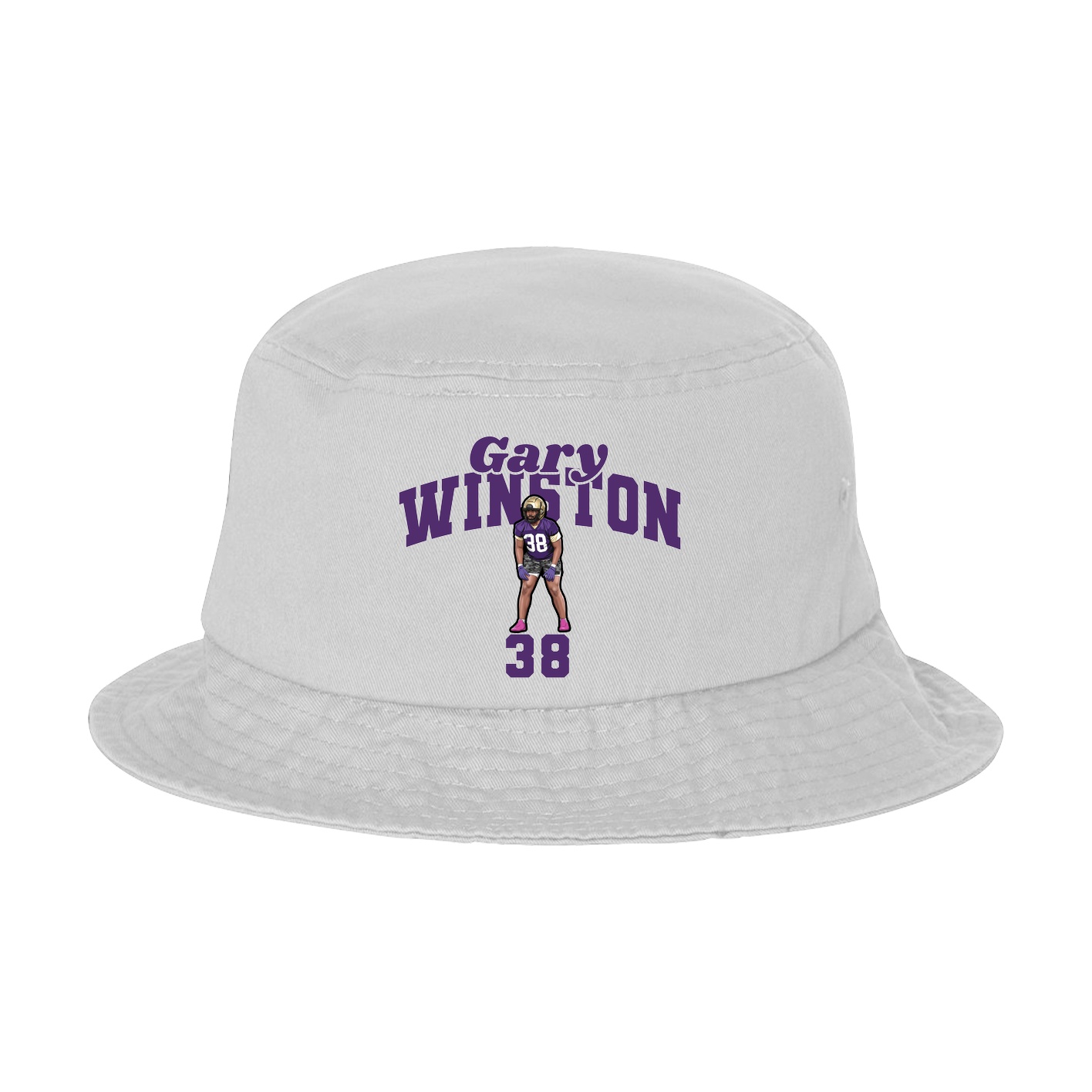 Bucket Cap — Signature Arch in White