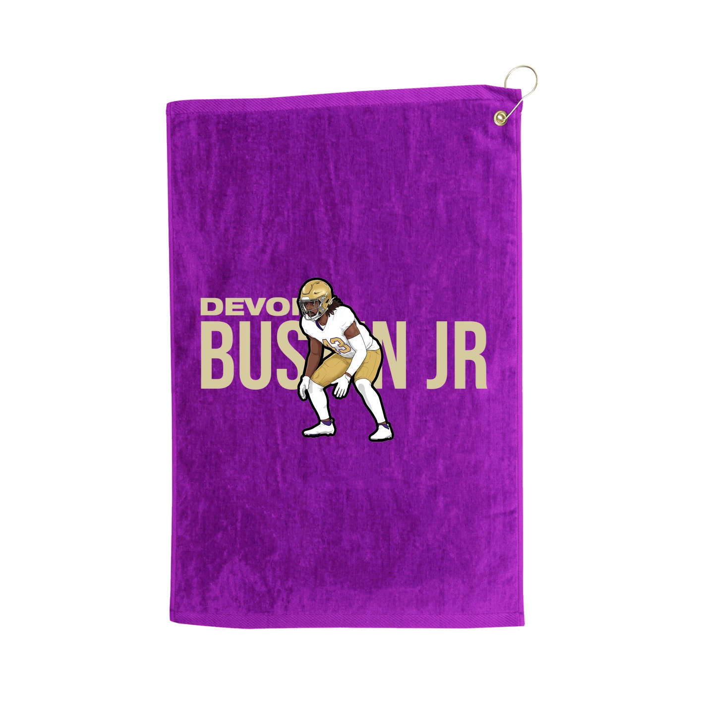 Golf Towel — Player Name in Purple