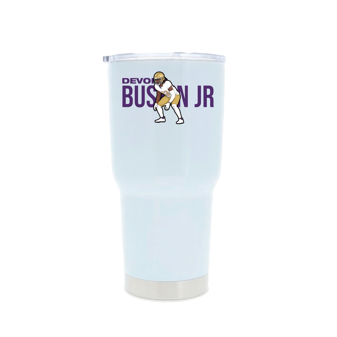 30oz Stainless Steel Tumbler — Player Name in White