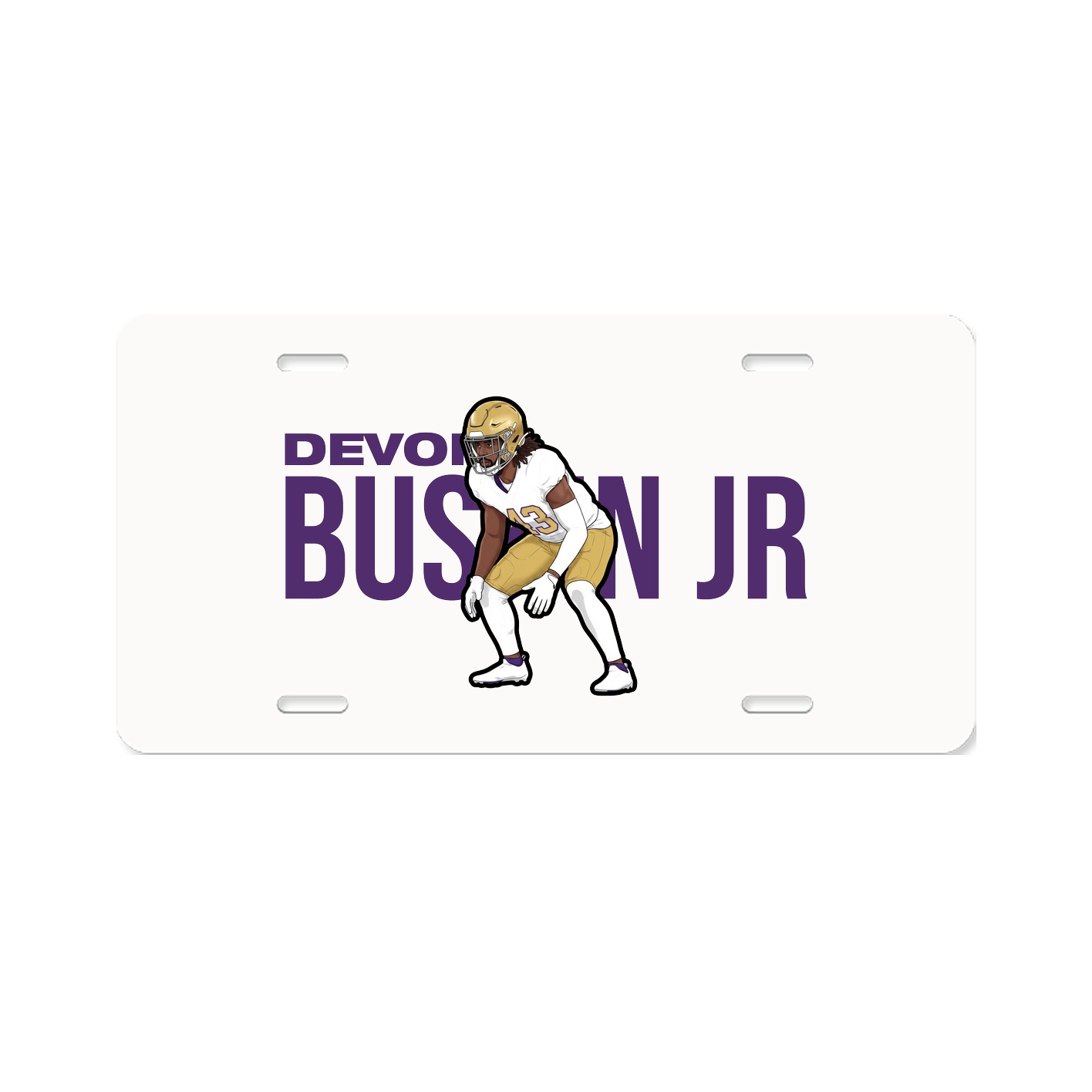 License Plate — Player Name in Classic