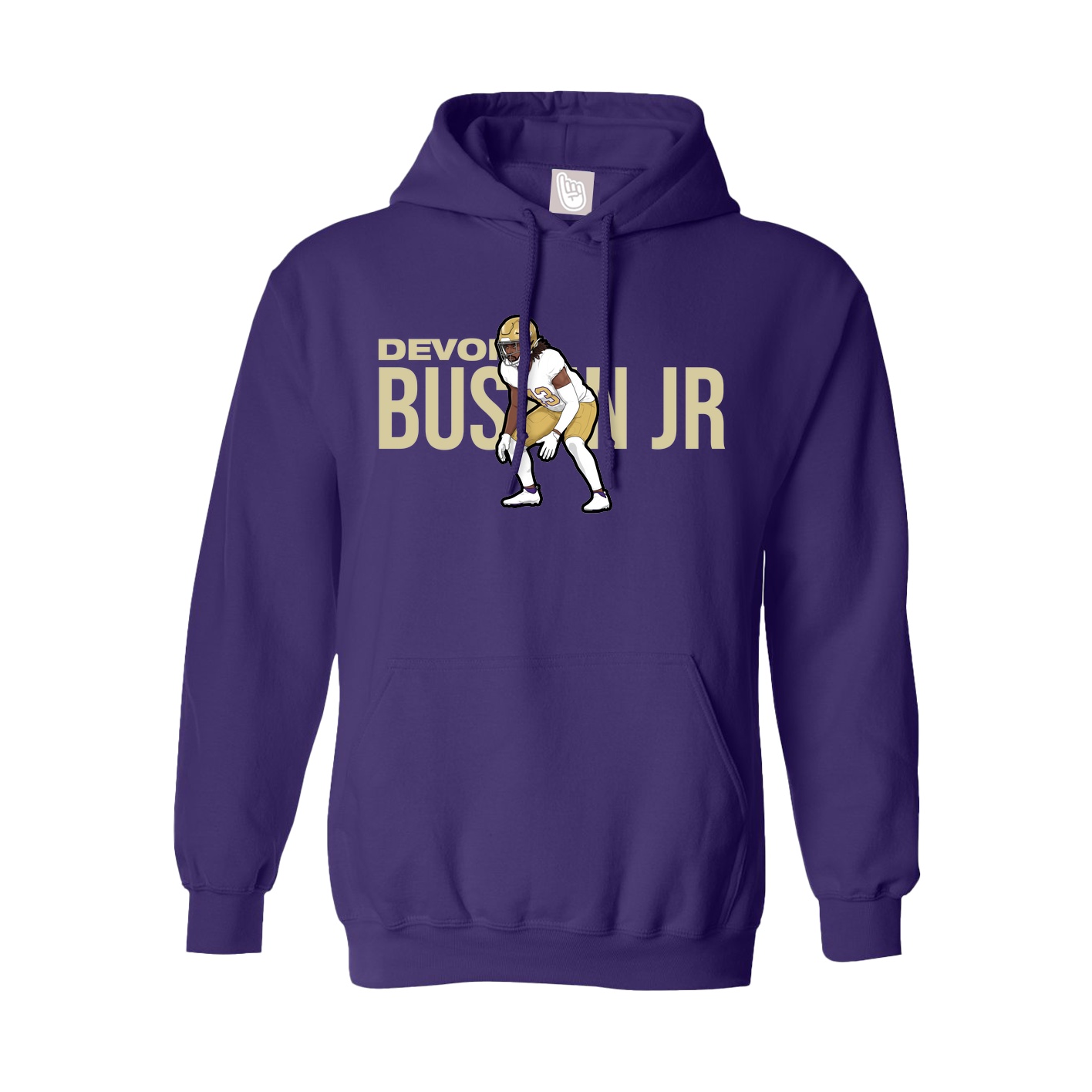 Youth Hoodie — Player Name in Purple