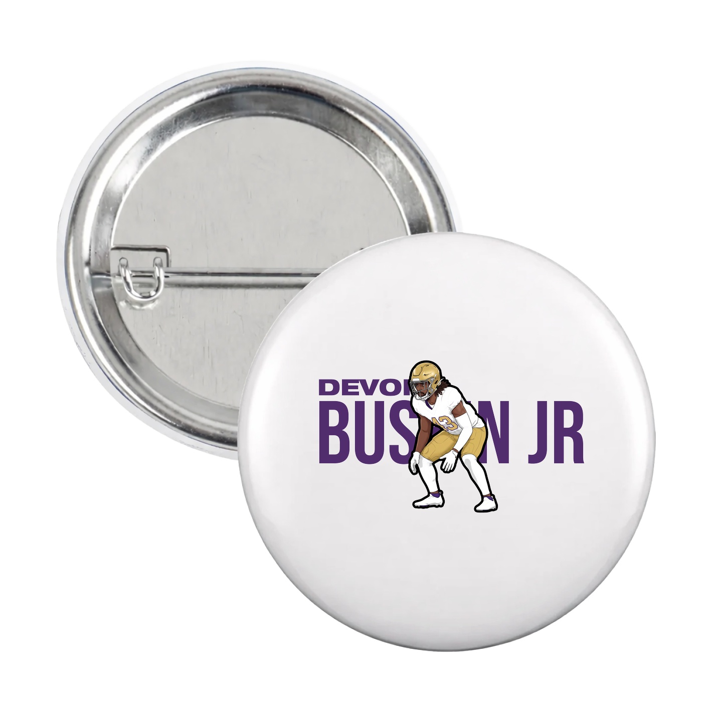 Game Day Button — Player Name in White