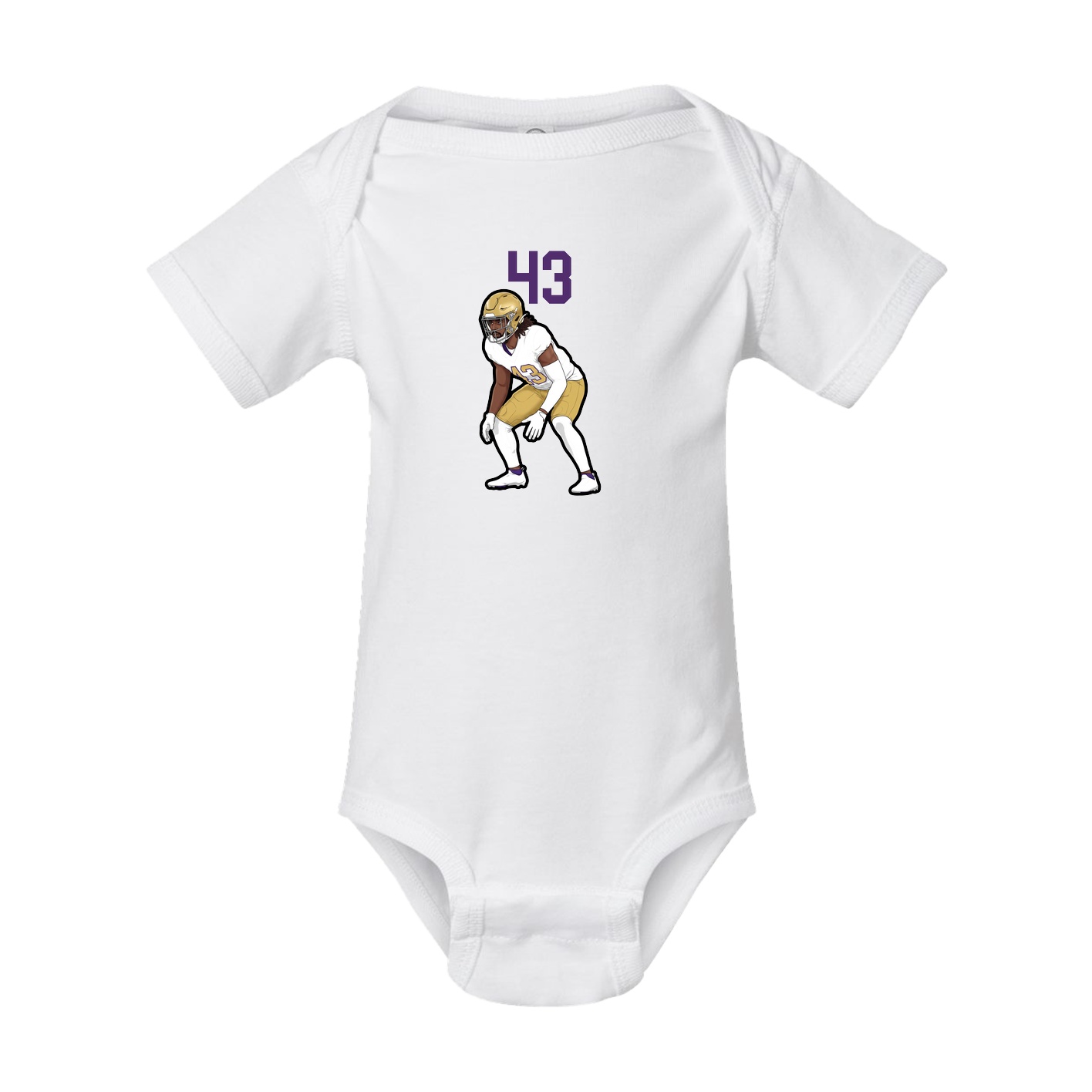 Baby Onesie — Number Top in White