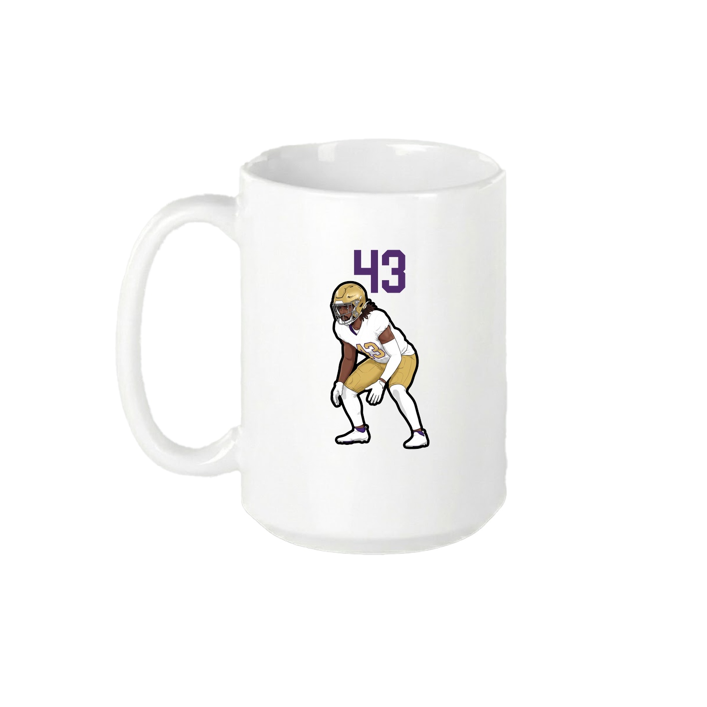 15oz Coffee Mug — Number Top in White