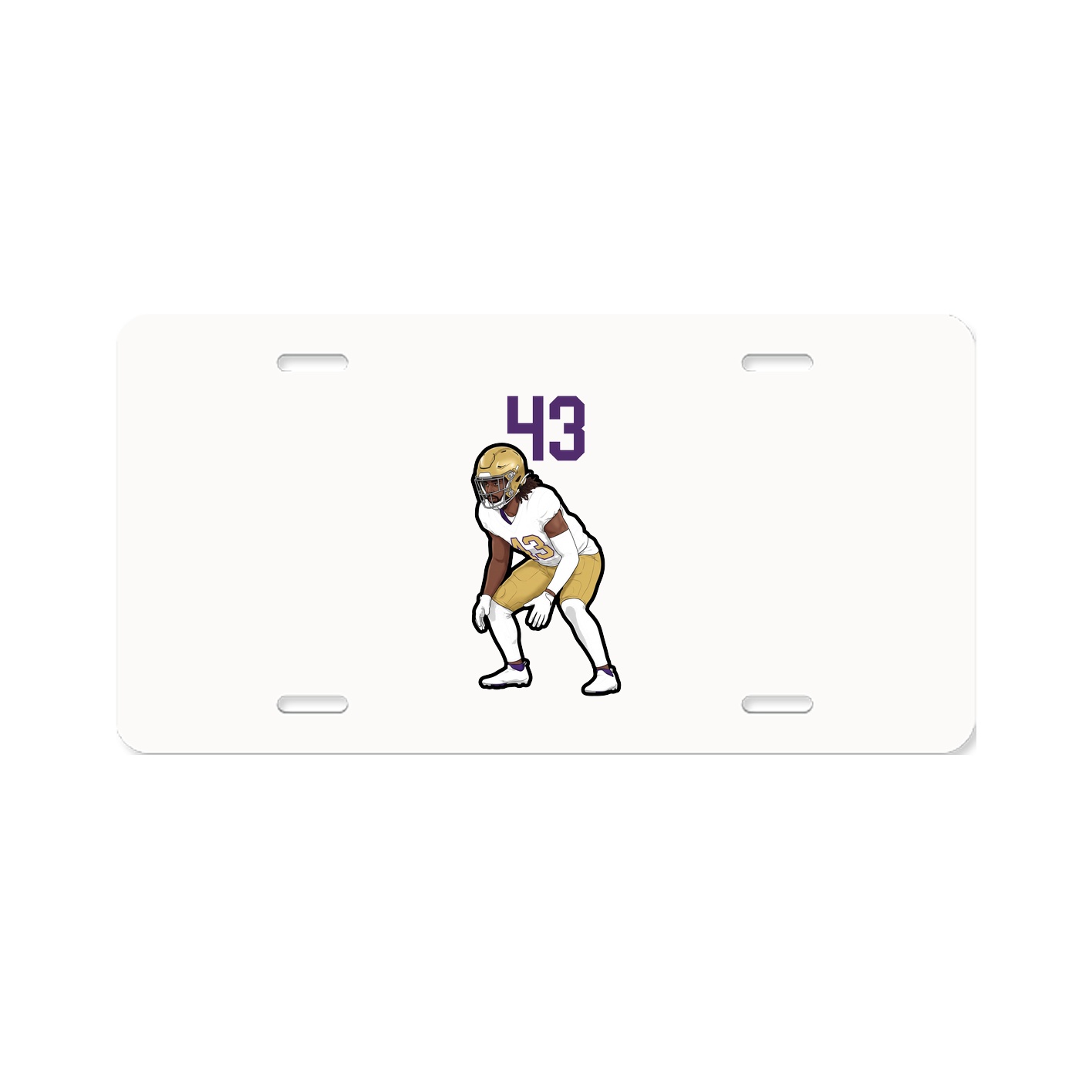 License Plate — Number Top in Classic