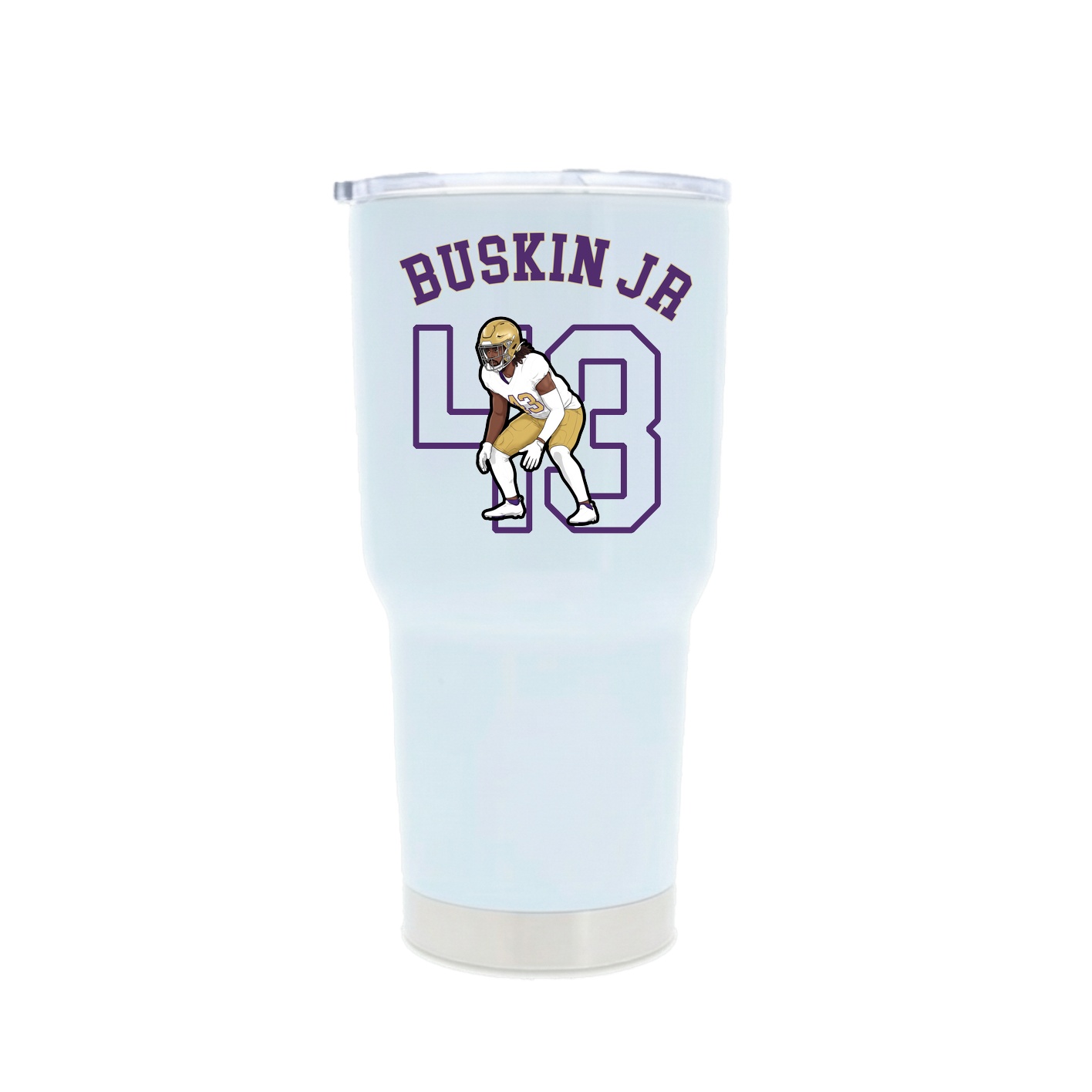 30oz Stainless Steel Tumbler — Shirsey Arch in White