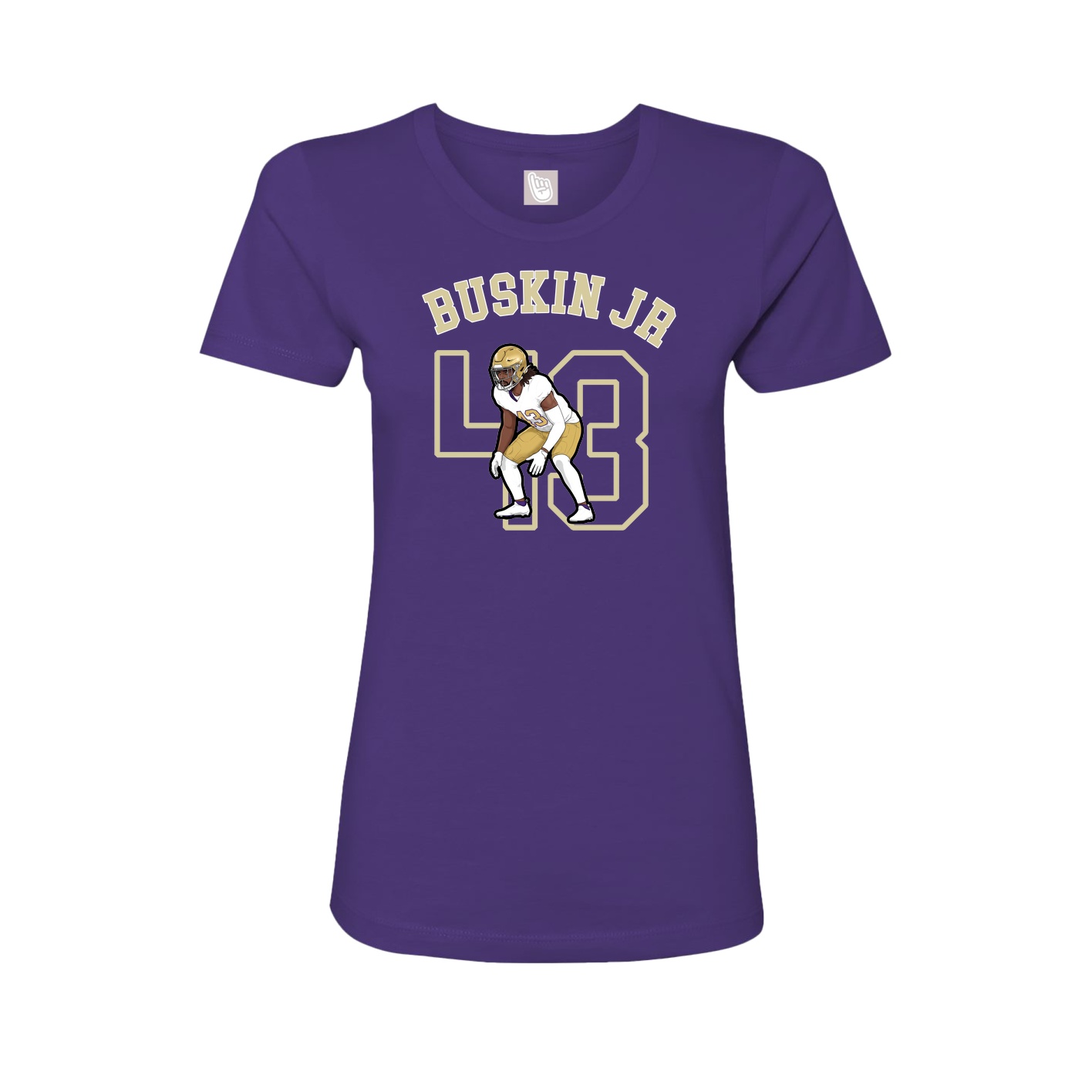 Fitted Women's Tee — Shirsey Arch in Purple