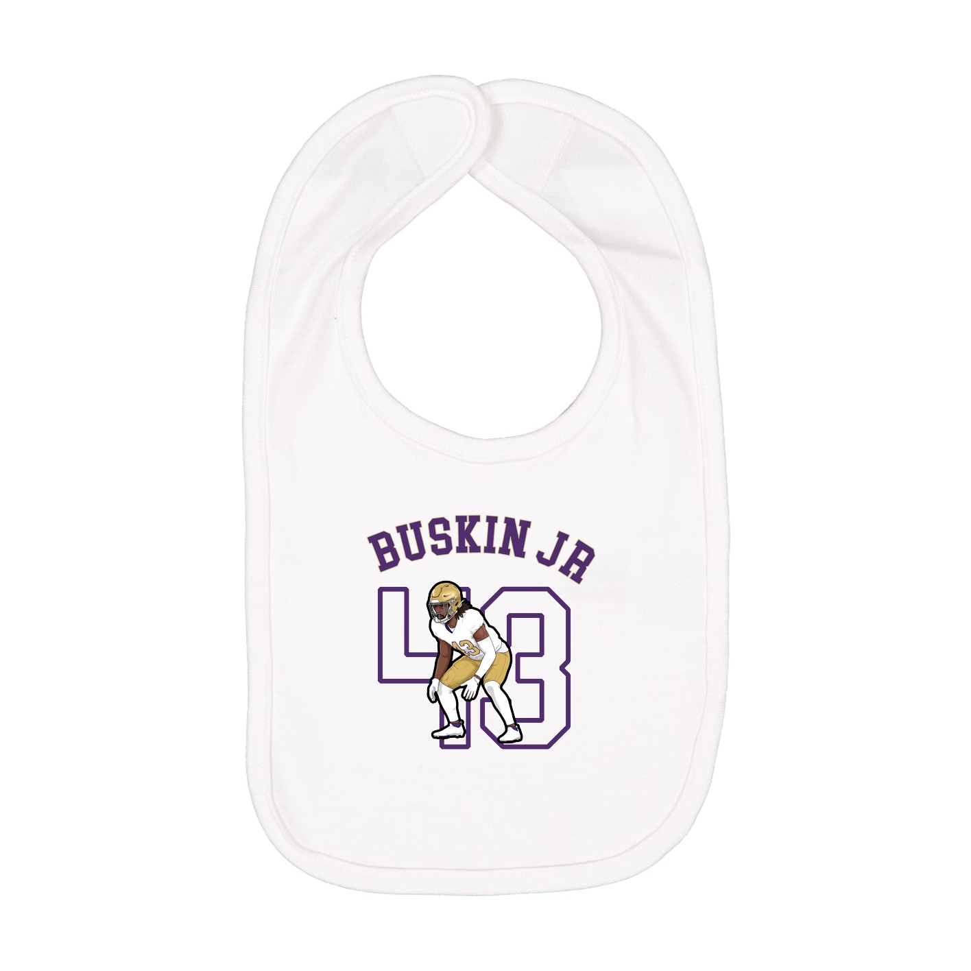 Infant Bib — Shirsey Arch in White