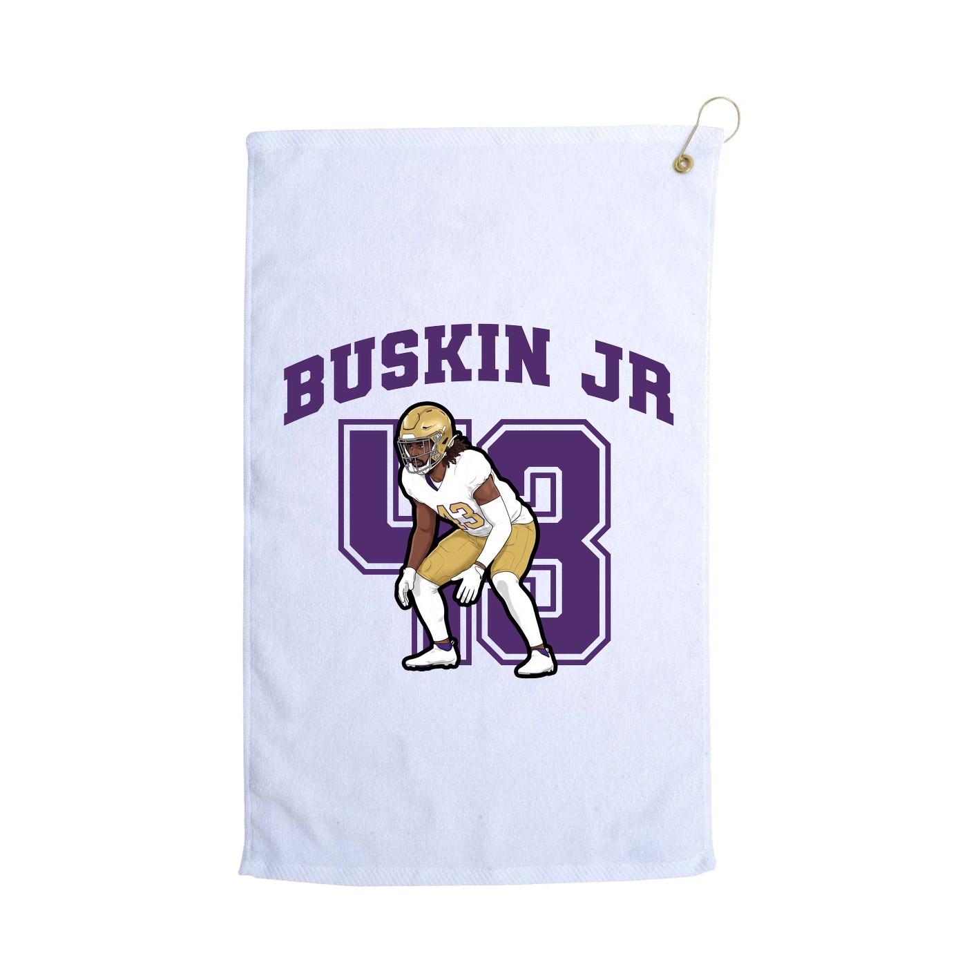 Golf Towel — Number in White