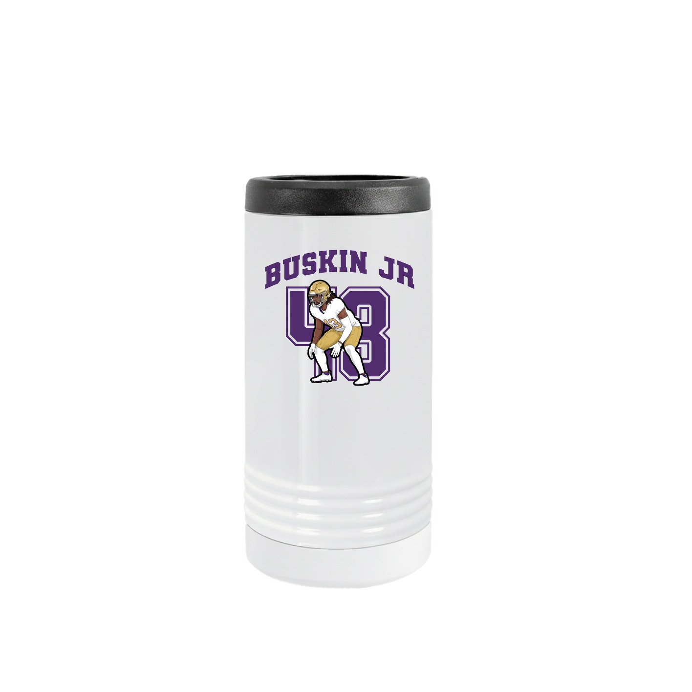 Slim Beverage Holder — Number in White