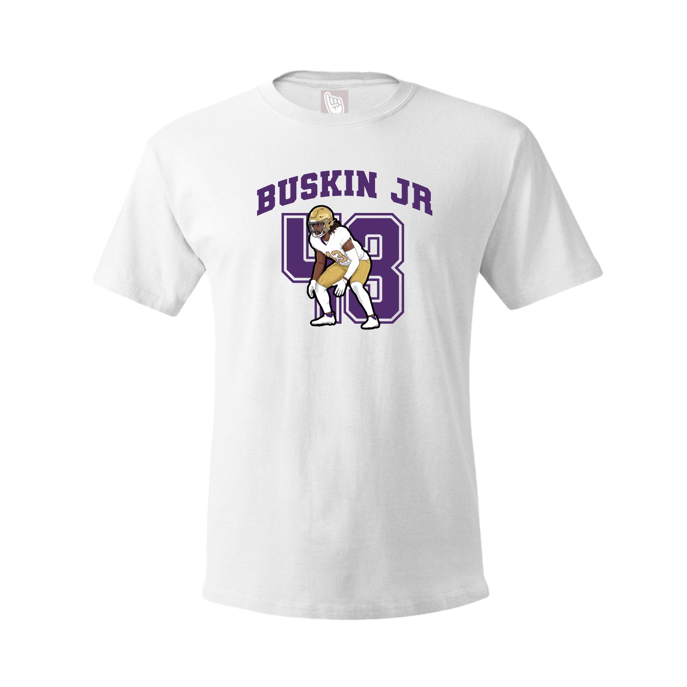 Youth Tee — Number in White