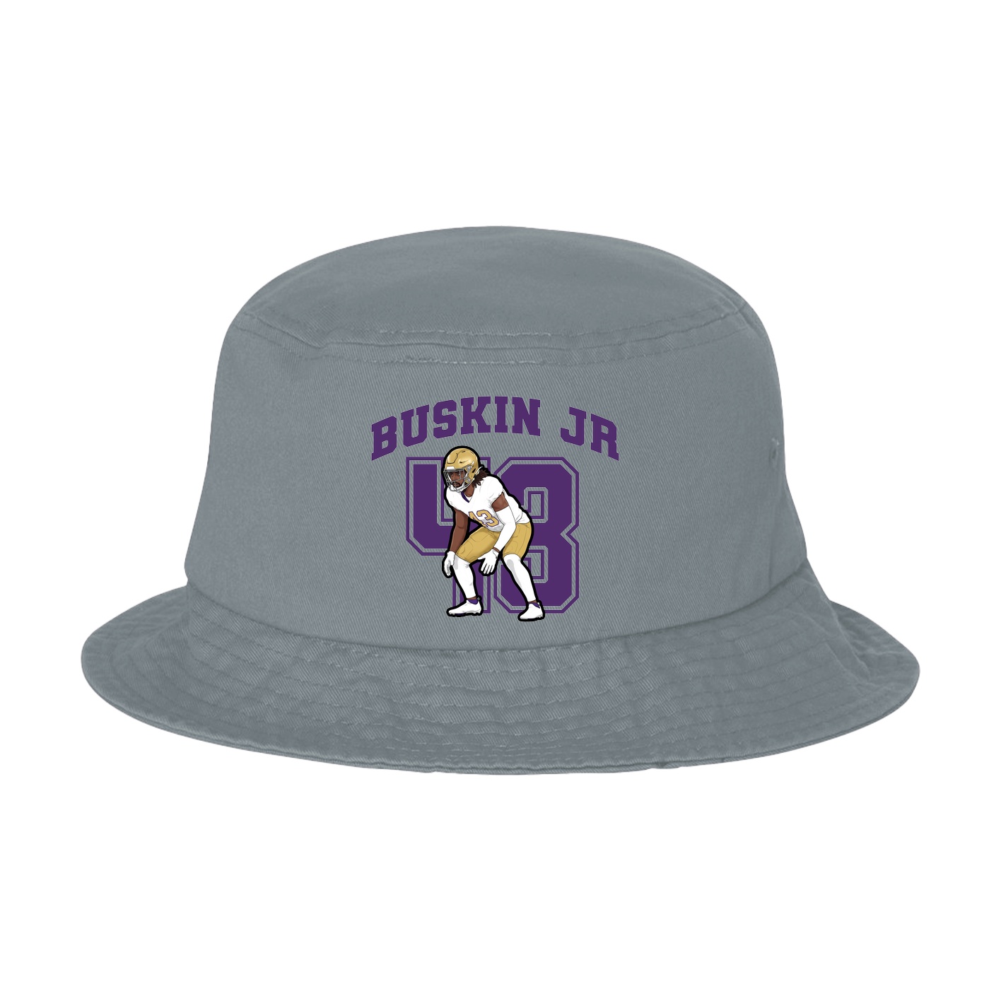 Bucket Cap — Number in Grey