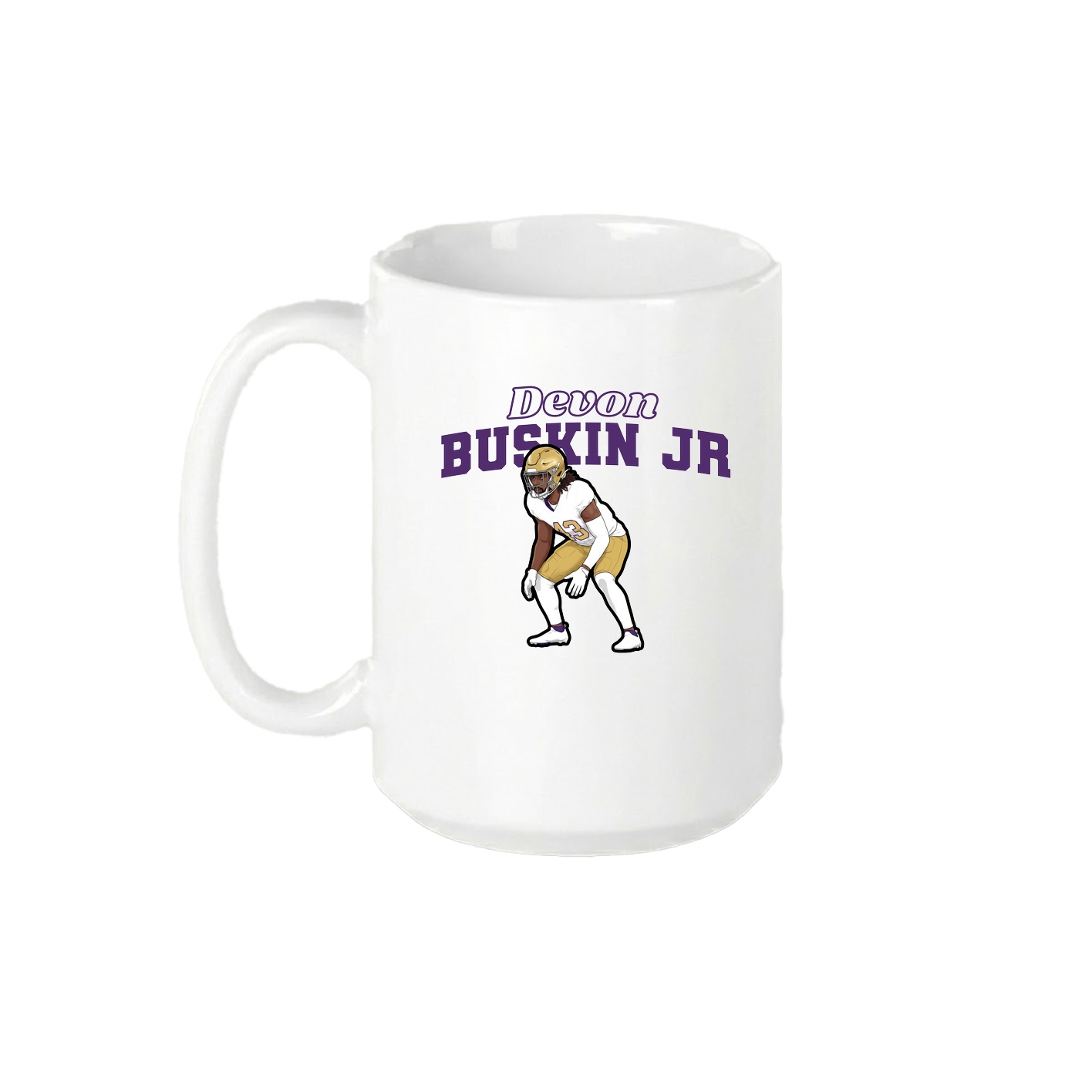 15oz Coffee Mug — Name Arch in White
