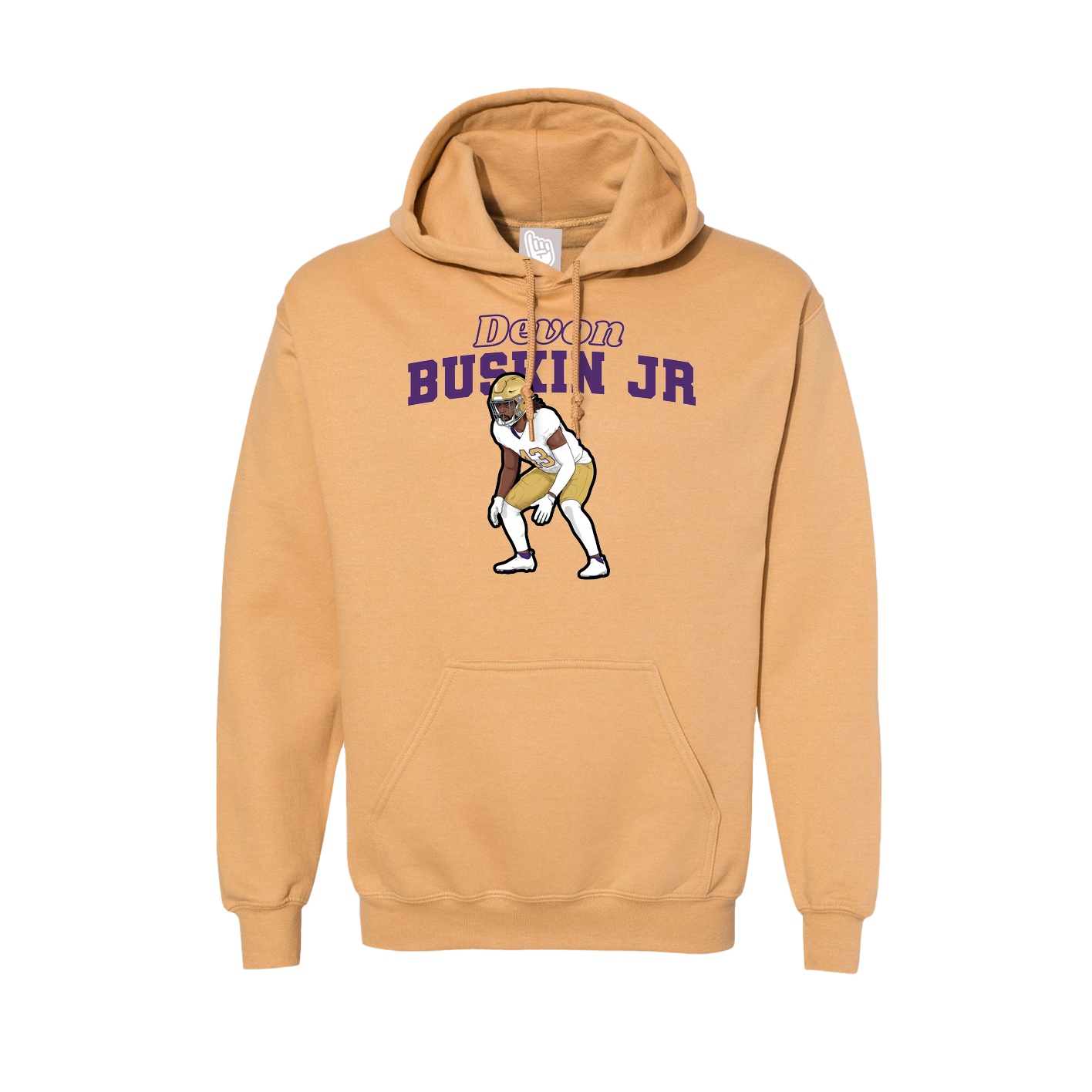 Hoodie — Name Arch in Vegas Gold