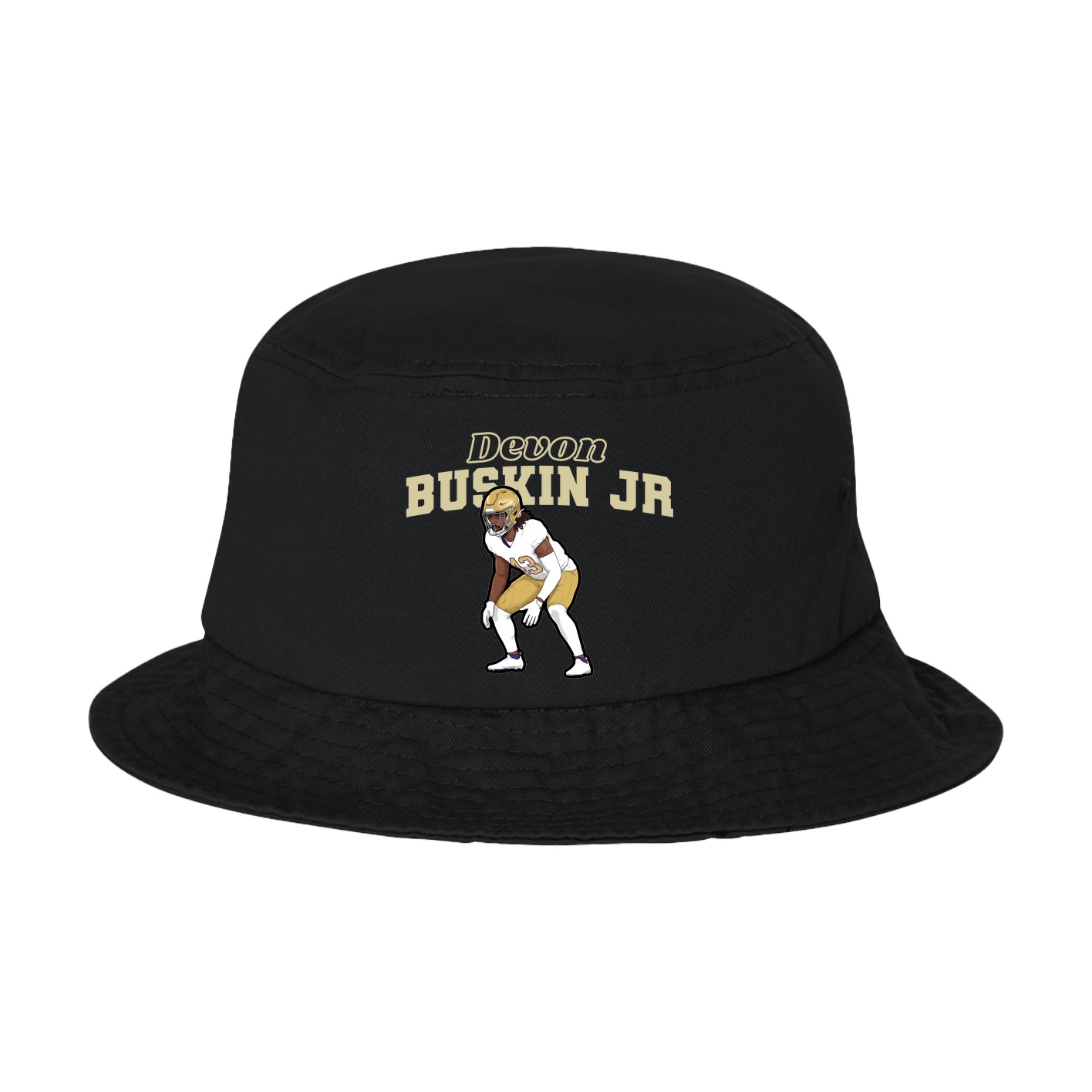 Bucket Cap — Name Arch in Black
