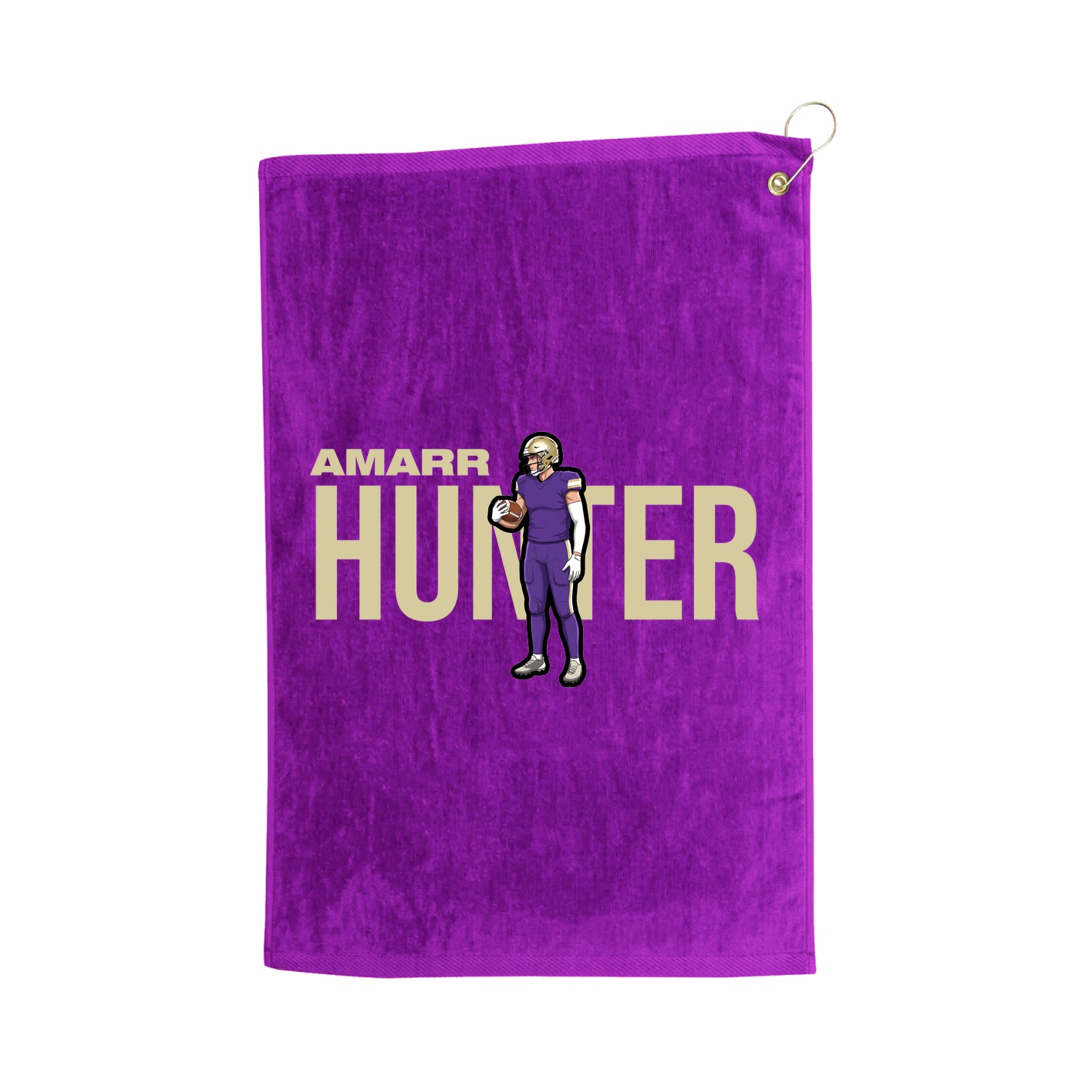 Golf Towel — Player Name in Purple